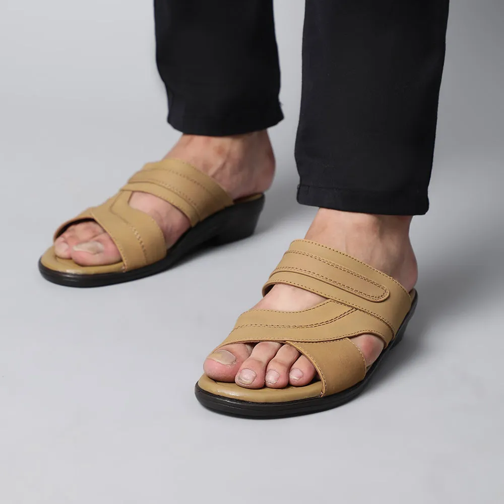 Coolers Casual Brown Slippers For Men 7153-37 By Liberty