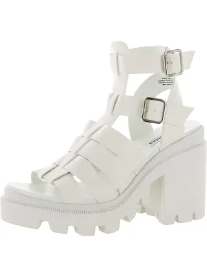 Cosmic Womens Faux Leather Gladiator Platform Sandals