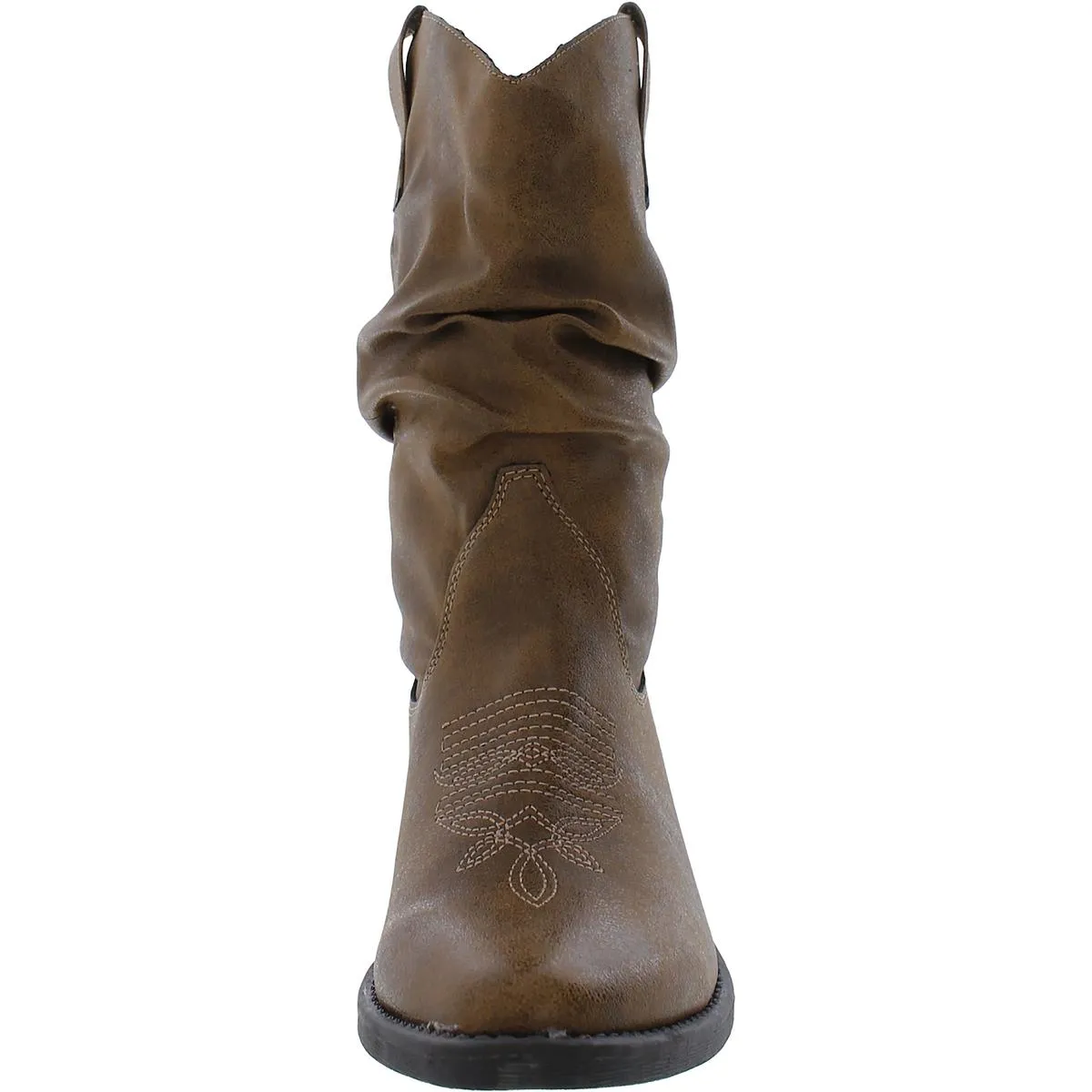 Dannaa Womens Faux Leather Embroidered Cowboy, Western Boots