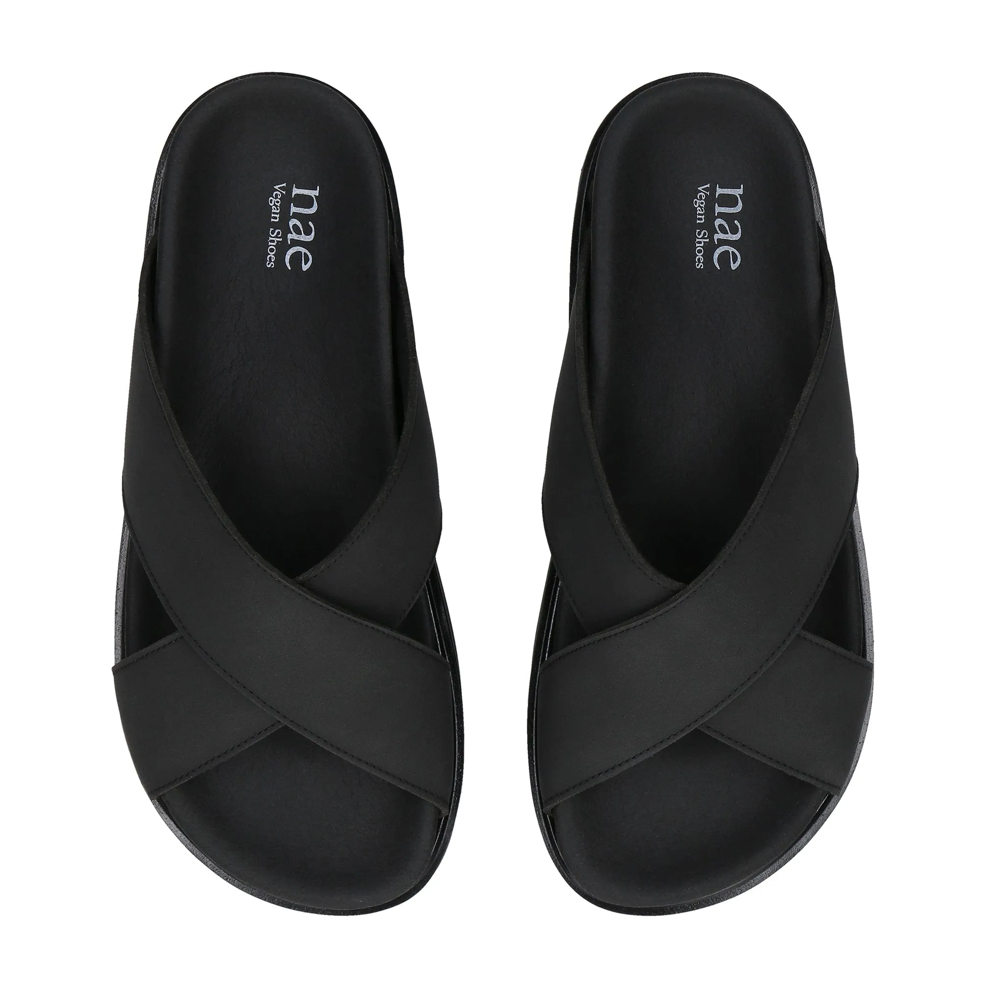 Davu Unisex Vegan Microfibre Cross Platform Sandals | Black