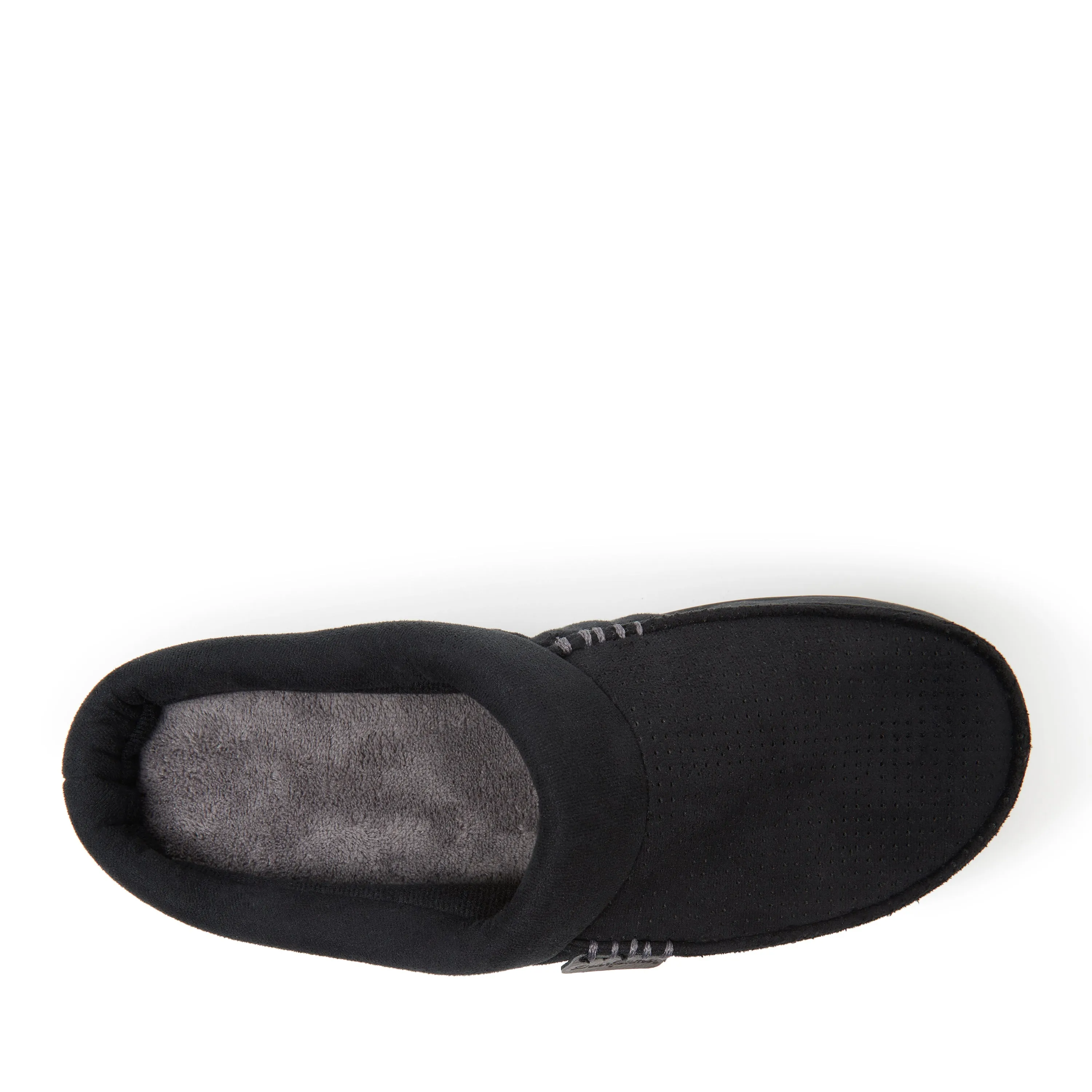 Dearfoams Mens Brendan Perforated Microsuede Moc Toe Clog