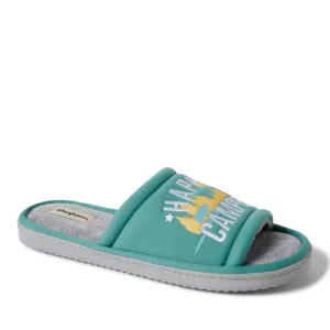 Dearfoams Mens Men��s Lennox Sweatshirt Camp Slide Slipper