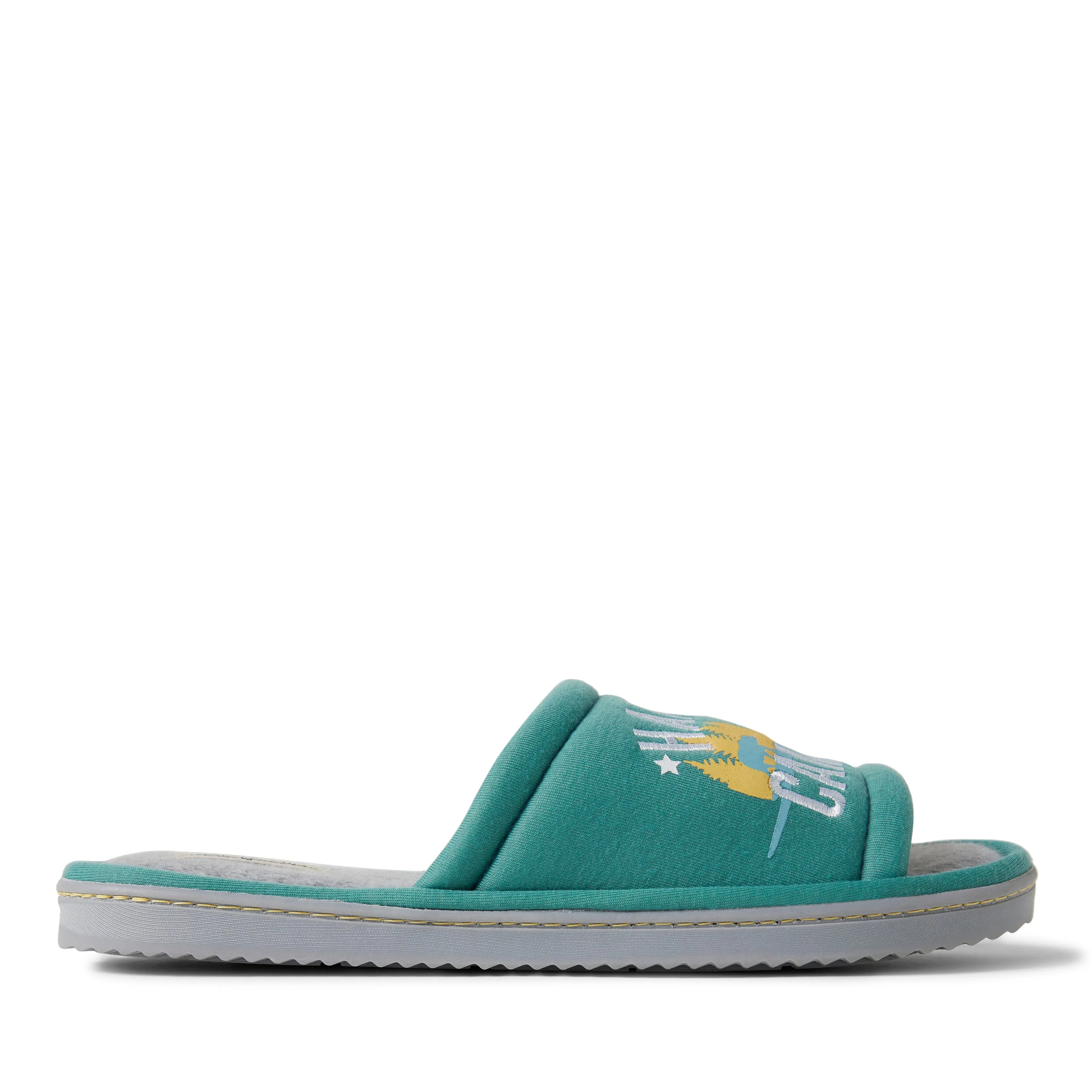 Dearfoams Mens Men��s Lennox Sweatshirt Camp Slide Slipper