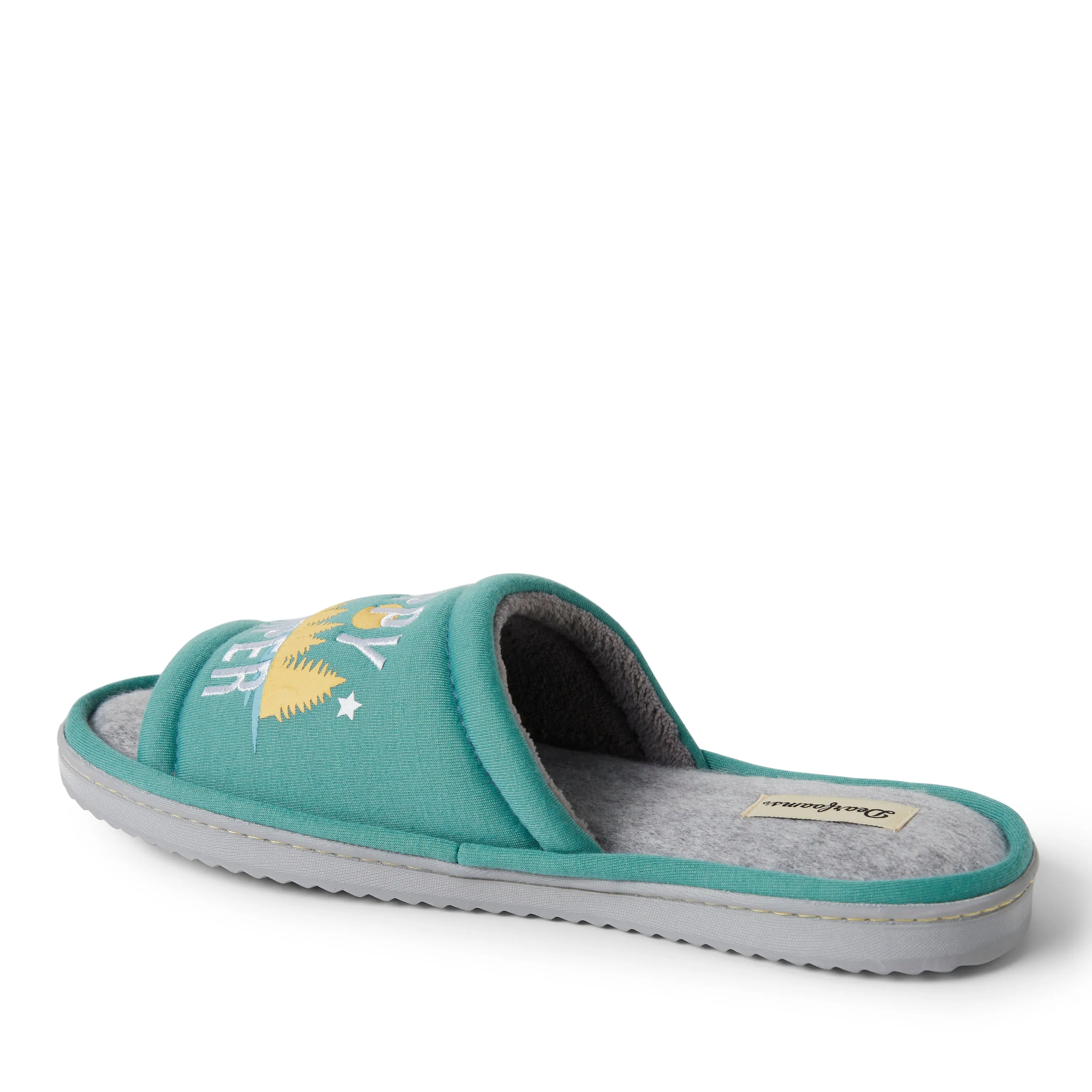 Dearfoams Mens Men��s Lennox Sweatshirt Camp Slide Slipper
