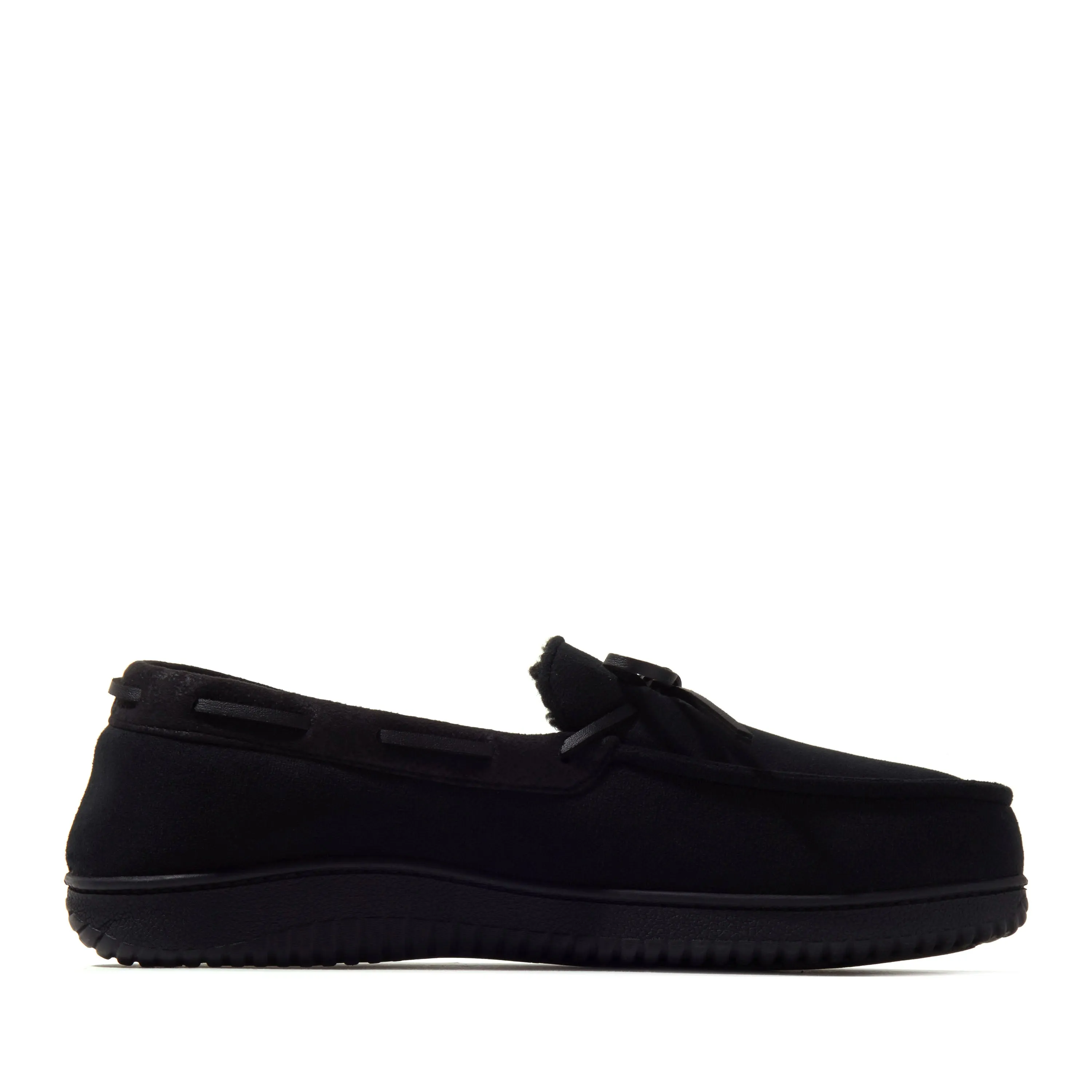 Dearfoams Men's Pierce Microsuede Moccasin House Shoe Slipper