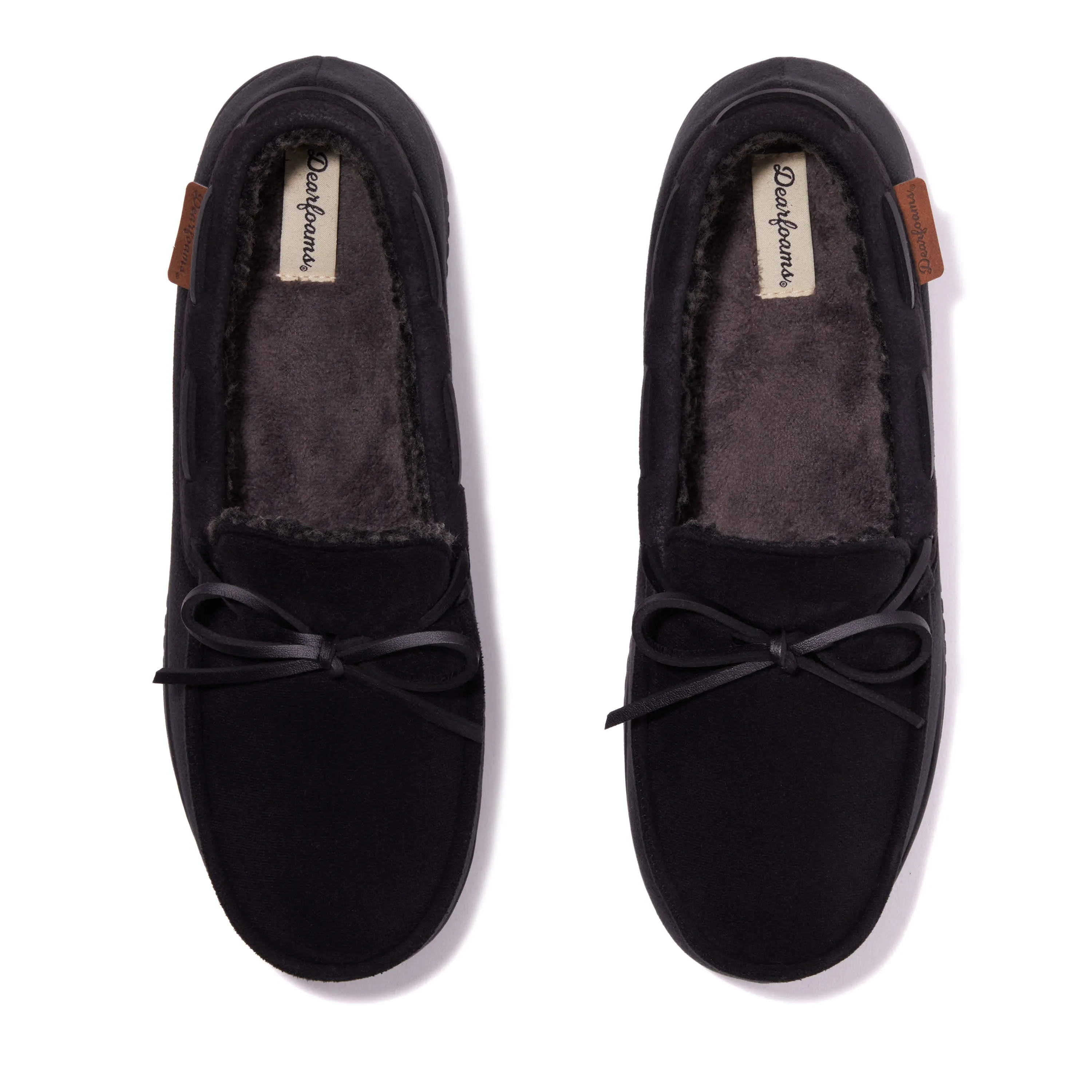 Dearfoams Men's Pierce Microsuede Moccasin House Shoe Slipper