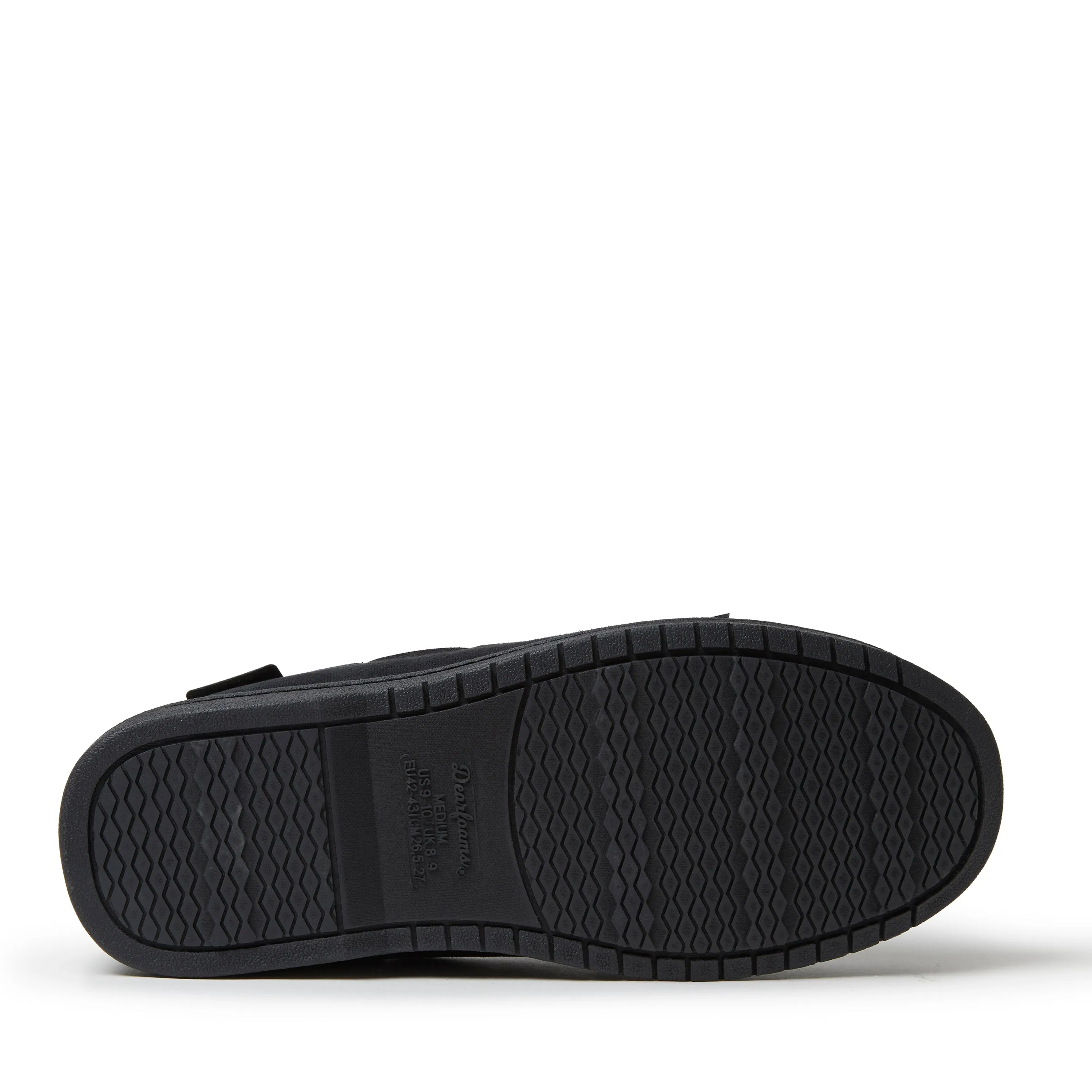 Dearfoams Men's Toby Microsuede Moccasin Slippers with Tie