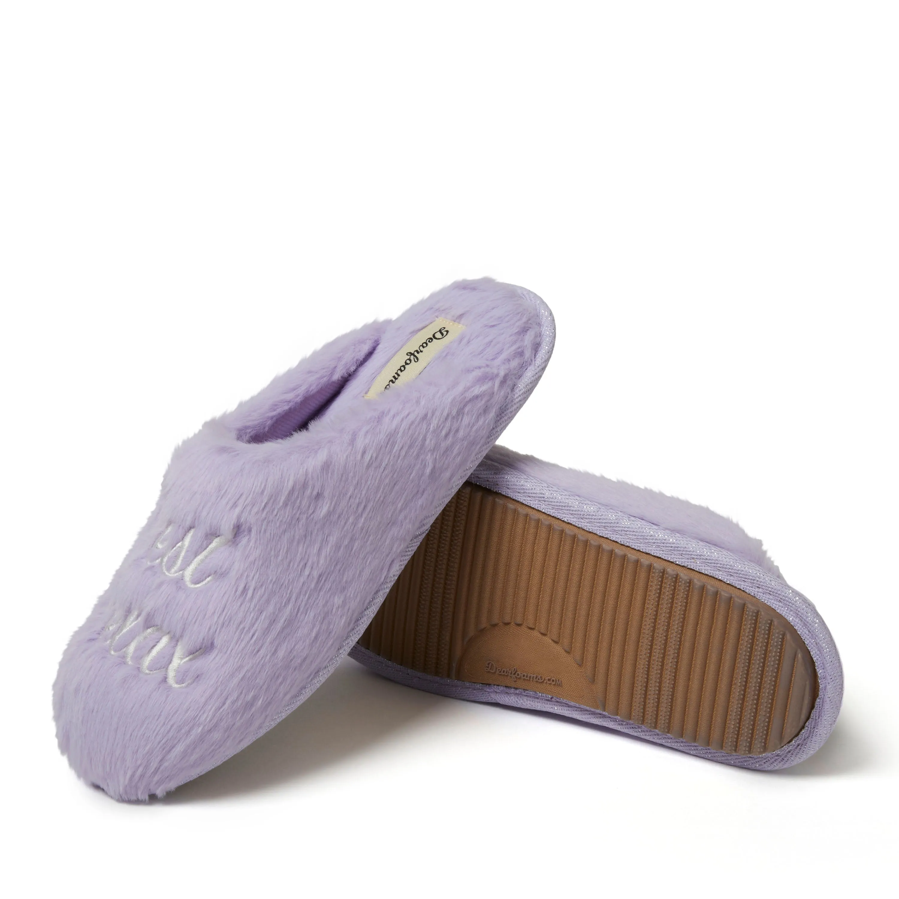 Dearfoams Women's Bailey Holiday Faux Fur Scuff