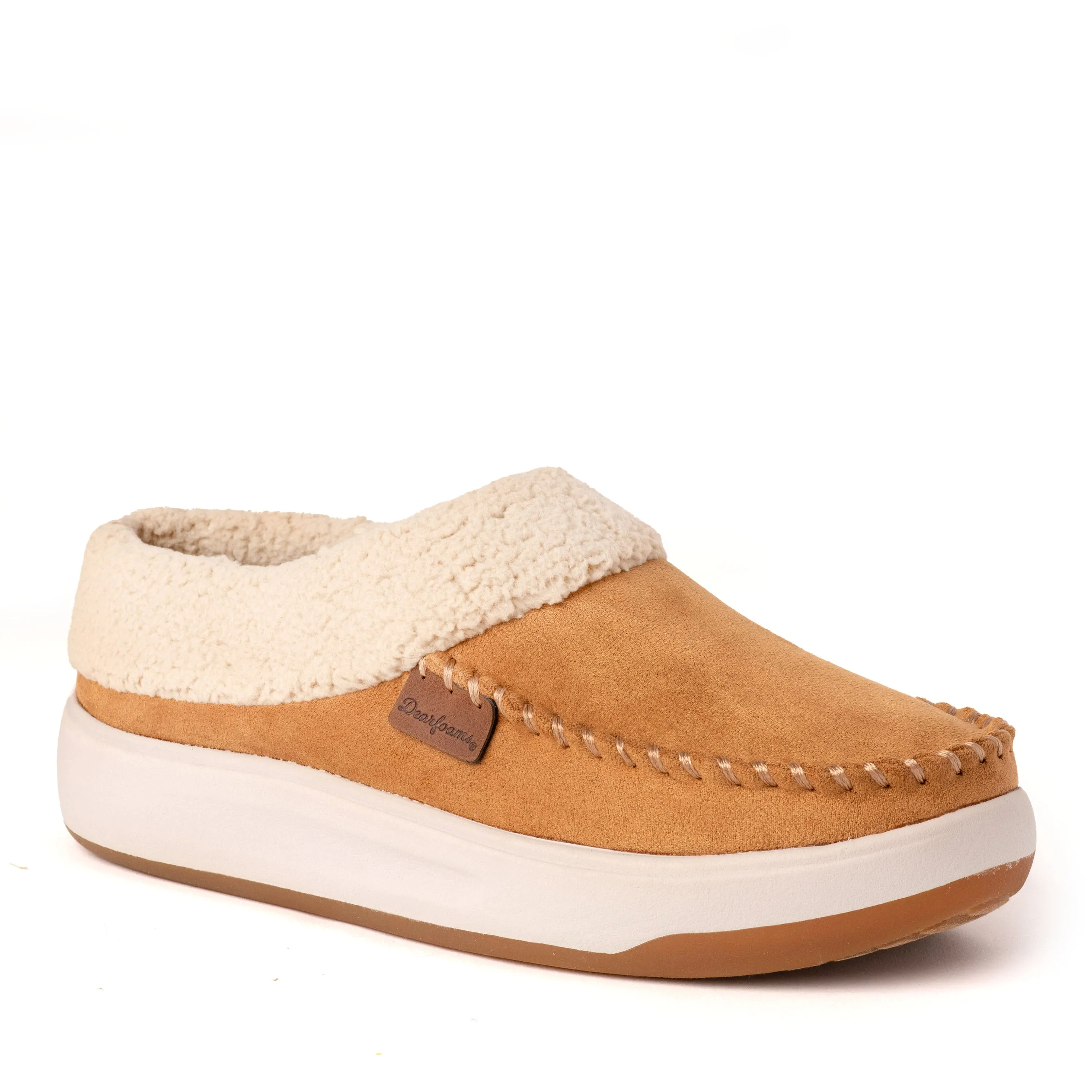 Dearfoams Women's Maple Water-Resistant Energy Return Moc Toe Clog