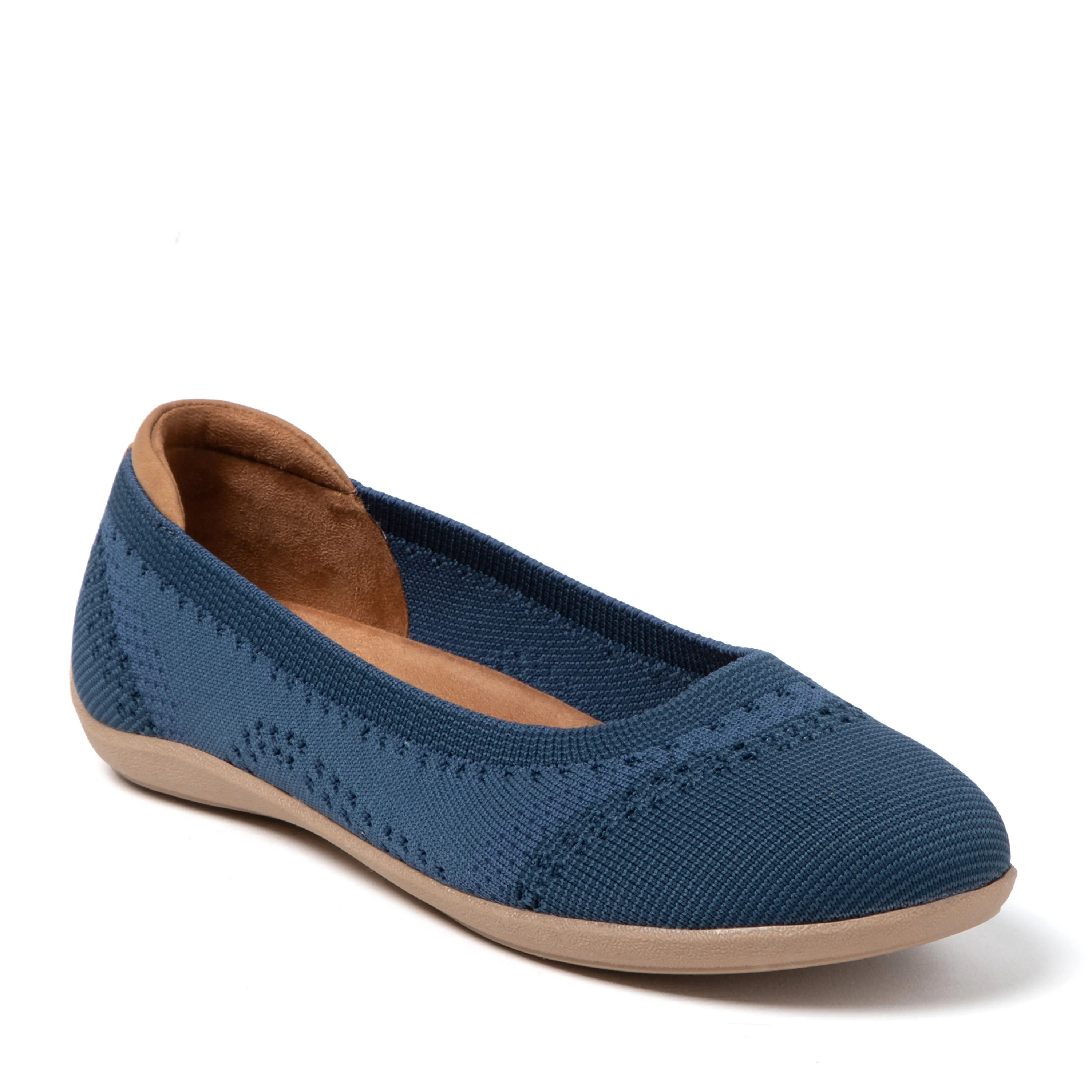 Dearfoams Women's Misty Ballet Flat Indoor/Outdoor Slip Ons