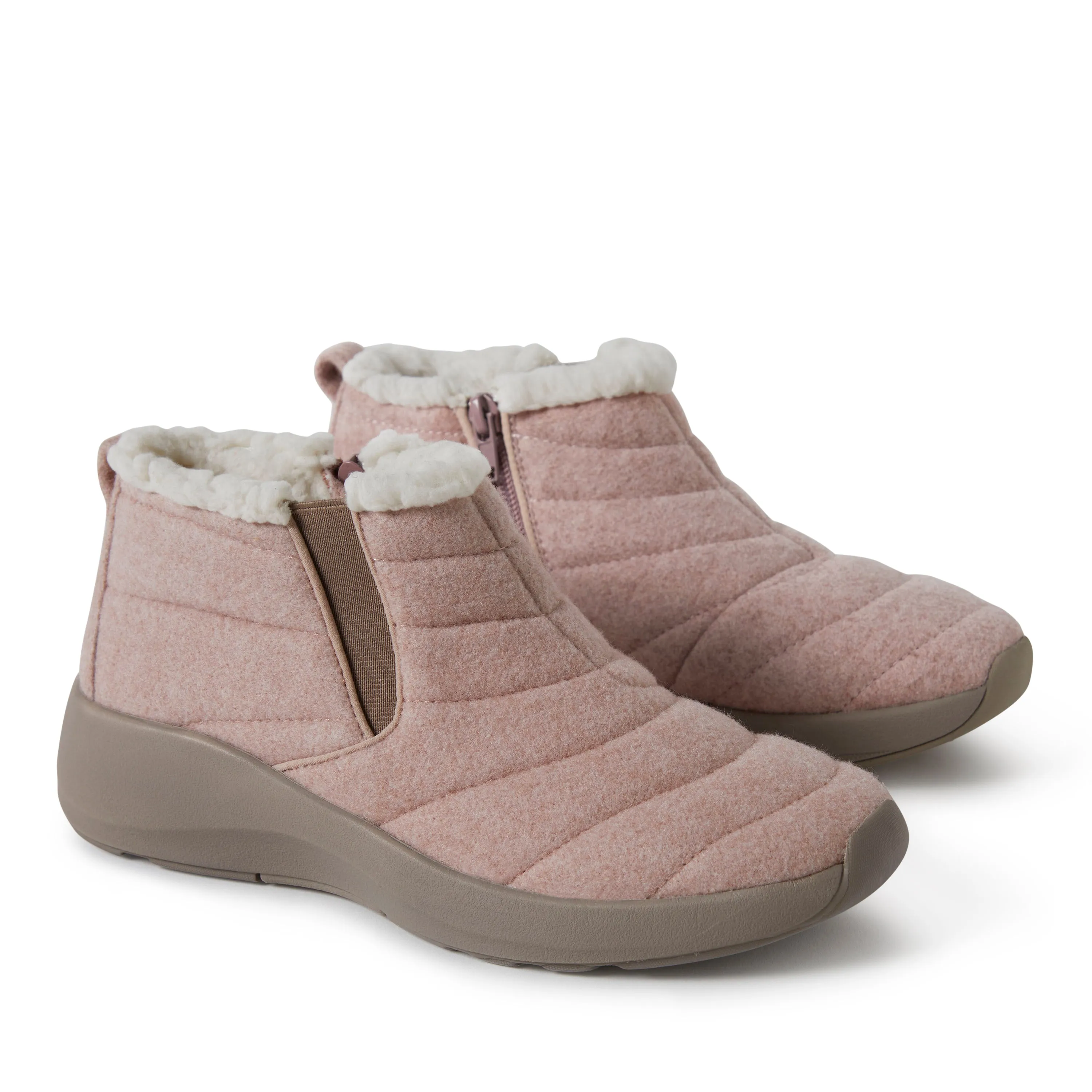 Dearfoams Women's Naomi Double Gore Bootie Indoor/Outdoor Winter Boot