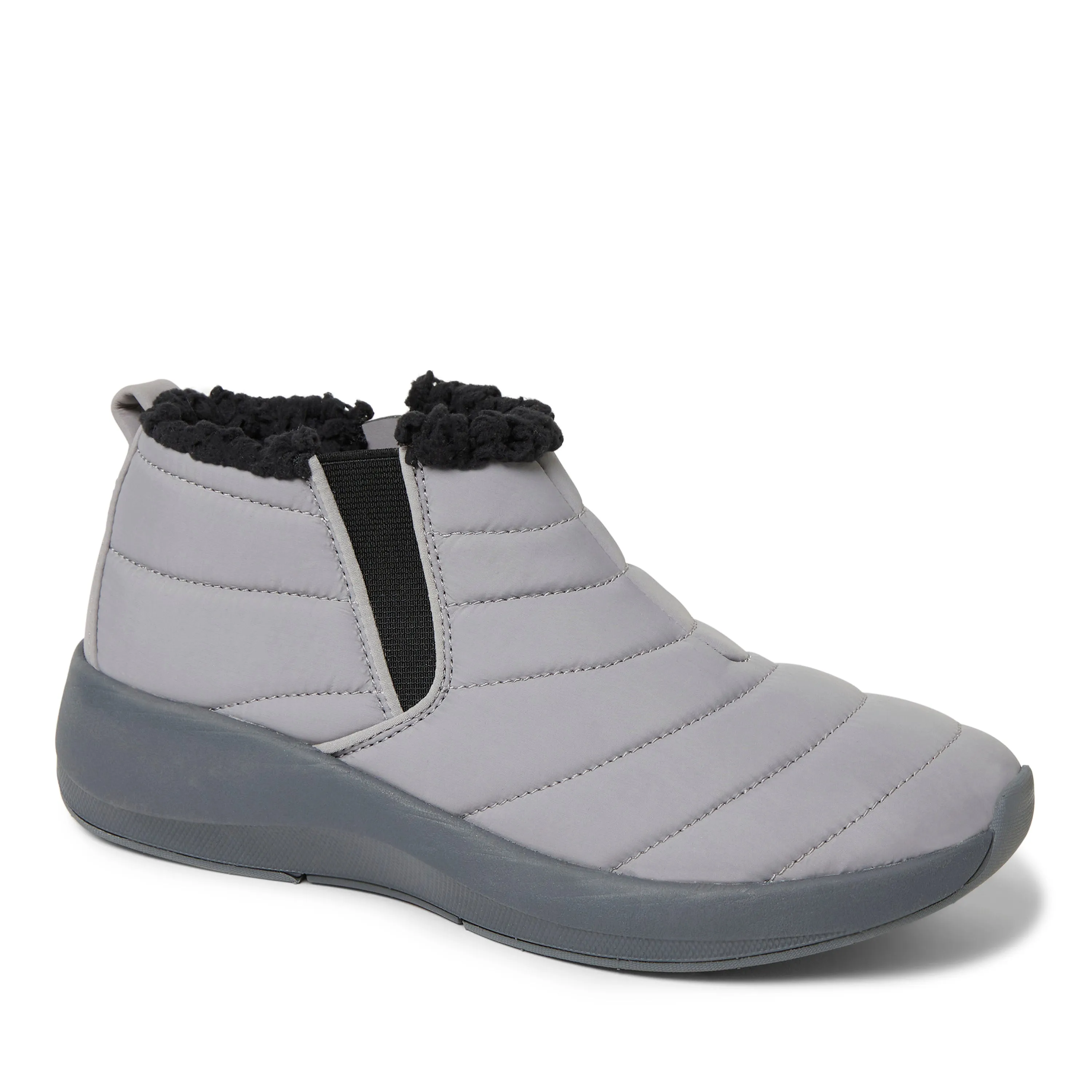 Dearfoams Women's Naomi Double Gore Bootie Indoor/Outdoor Winter Boot