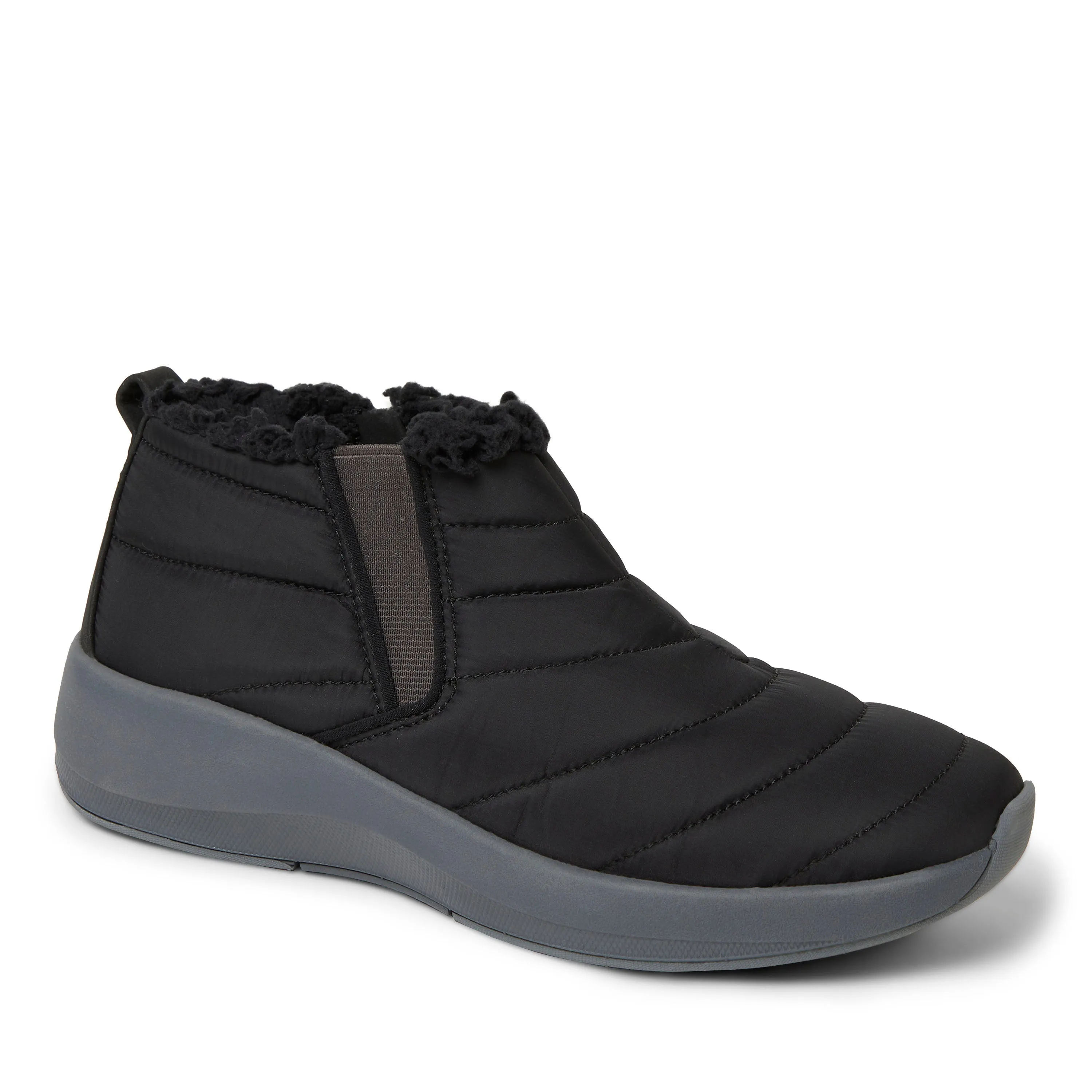 Dearfoams Women's Naomi Double Gore Bootie Indoor/Outdoor Winter Boot