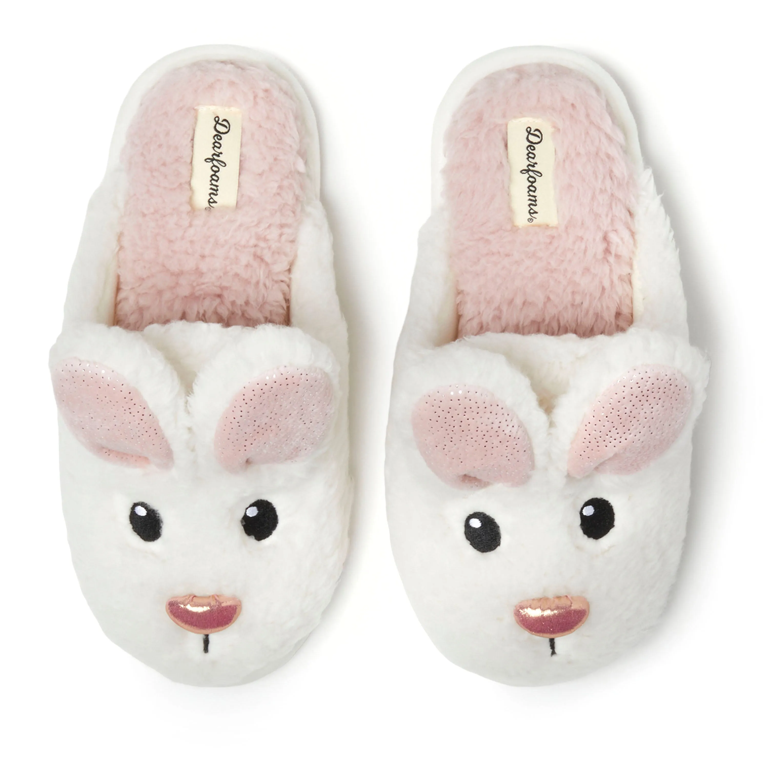Dearfoams Womens Shay Scuff with Applique