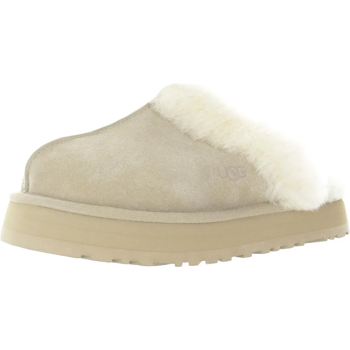 Disquette Womens Suede Slip On Slide Slippers