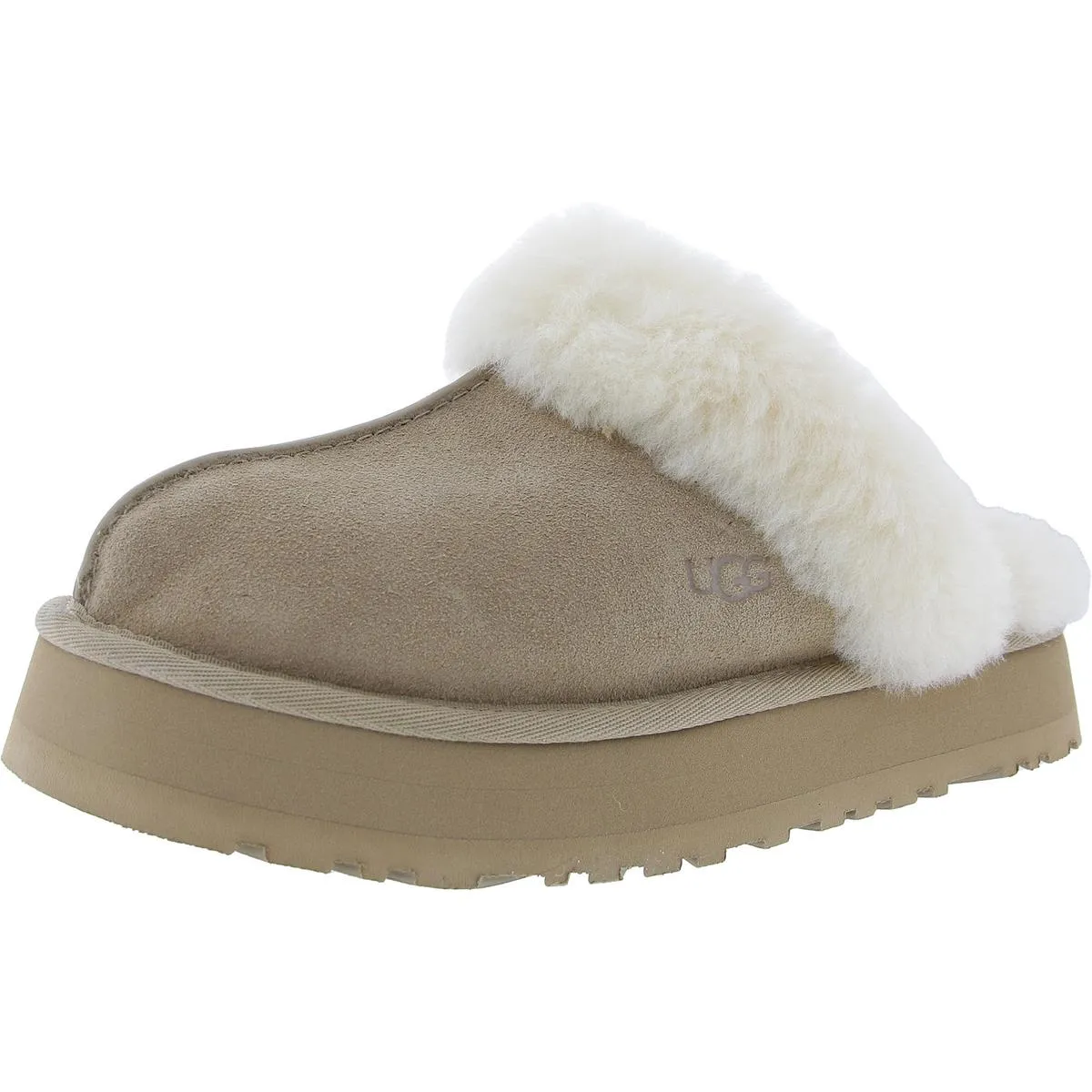 Disquette Womens Suede Slip On Slide Slippers
