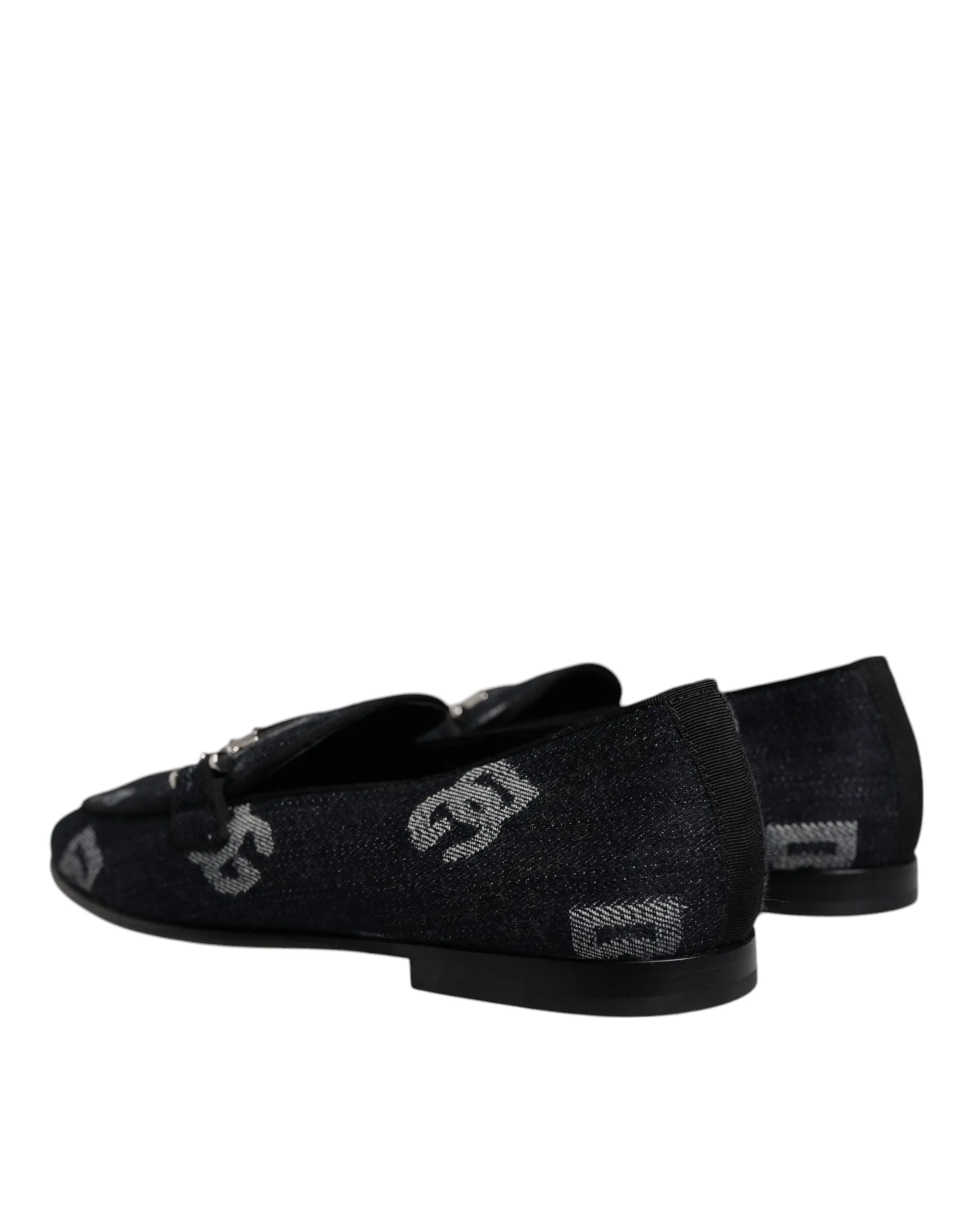 Dolce & Gabbana Logo Cotton Loafers Formal Dress Men's Shoes (Pre-Owned)