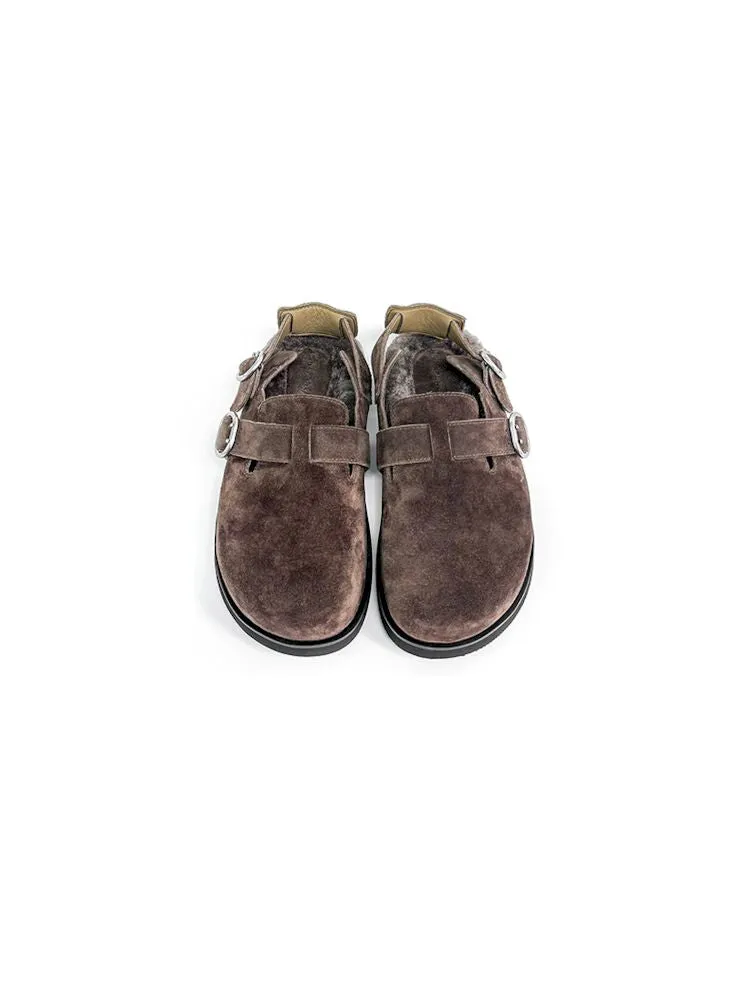 Double Buckle Suede Birkenstock Slippers【s0000006644】