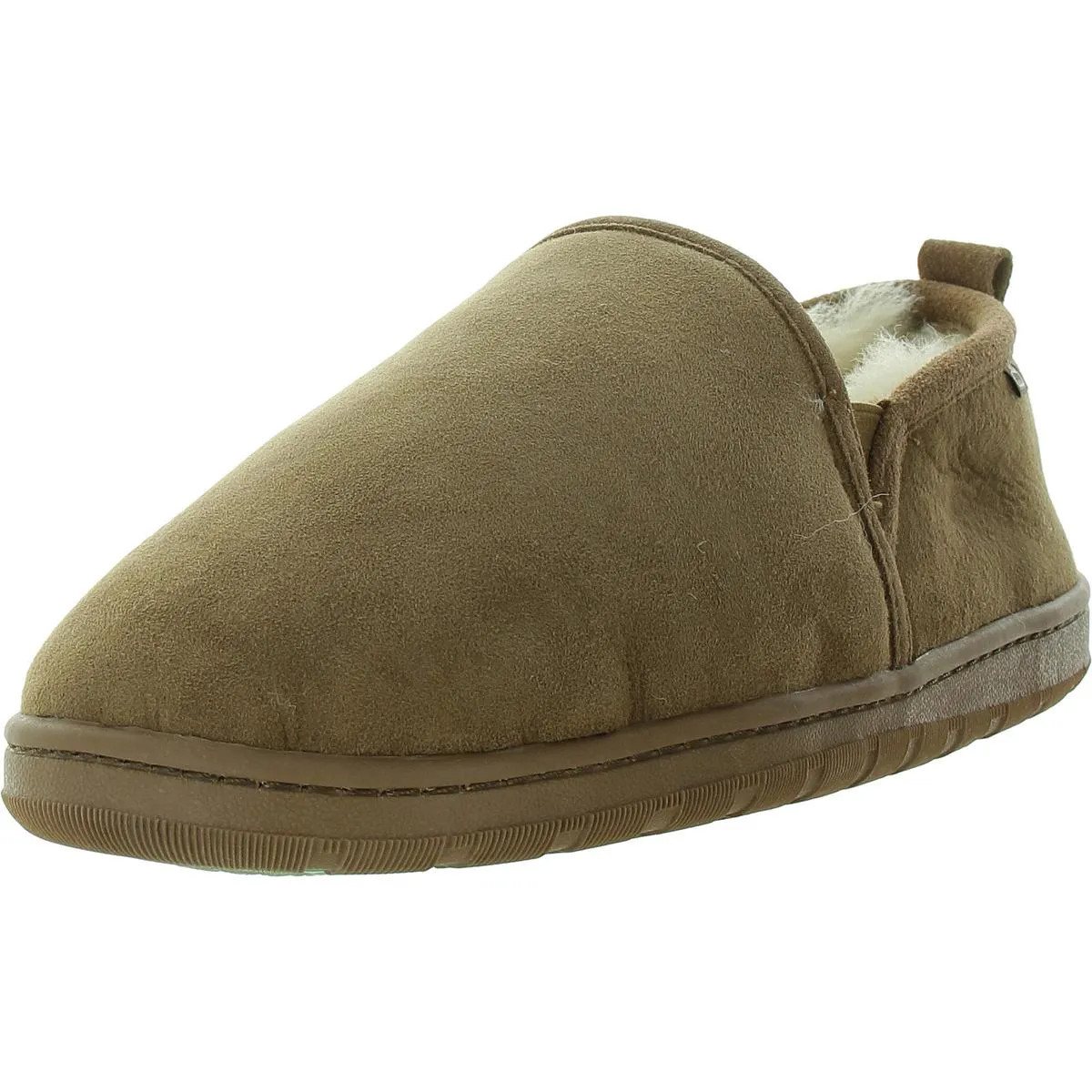 Doubleface Romeo Mens Fleece Lined Suede Loafer Slippers