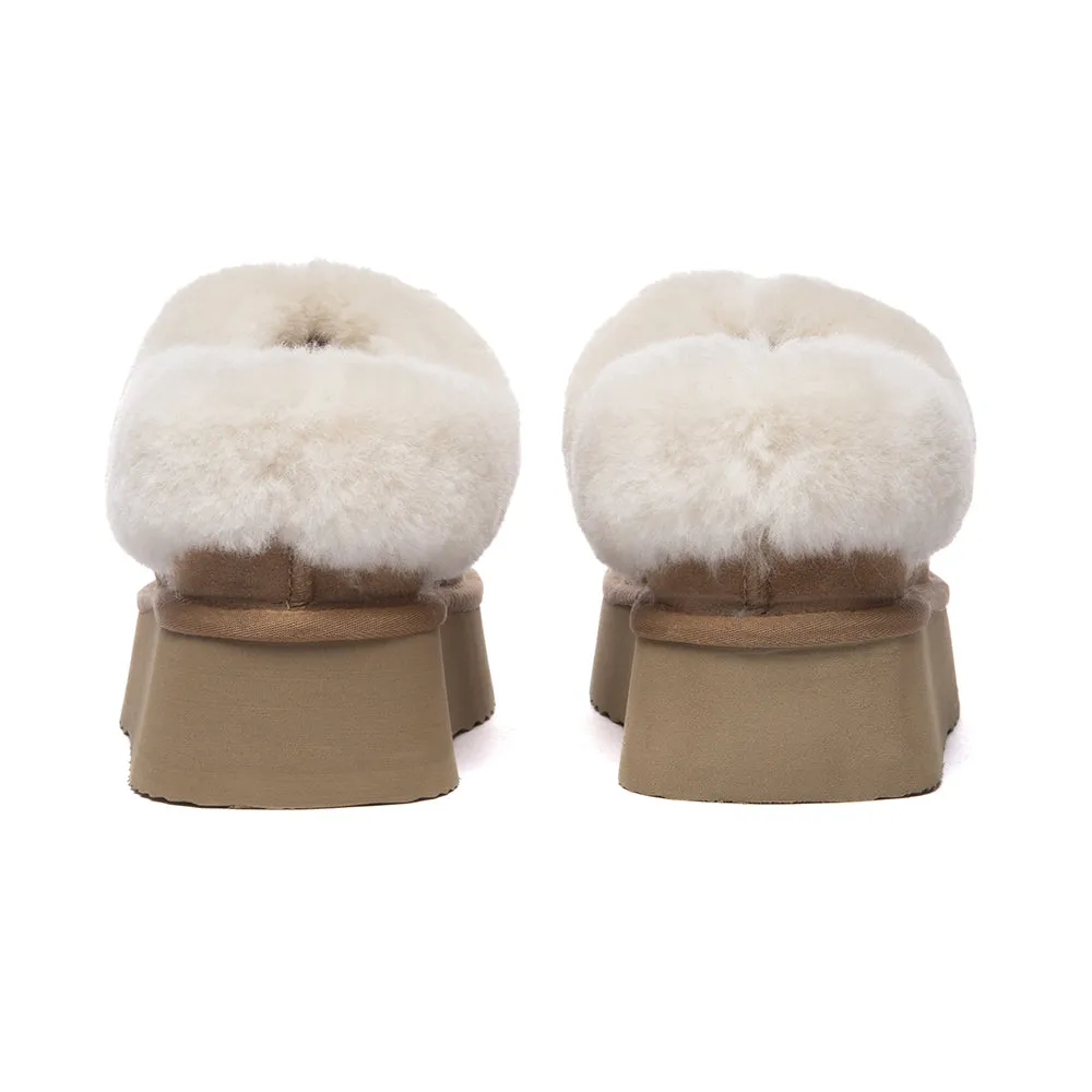 EverAu Australia Women Topknot Leather Slippers