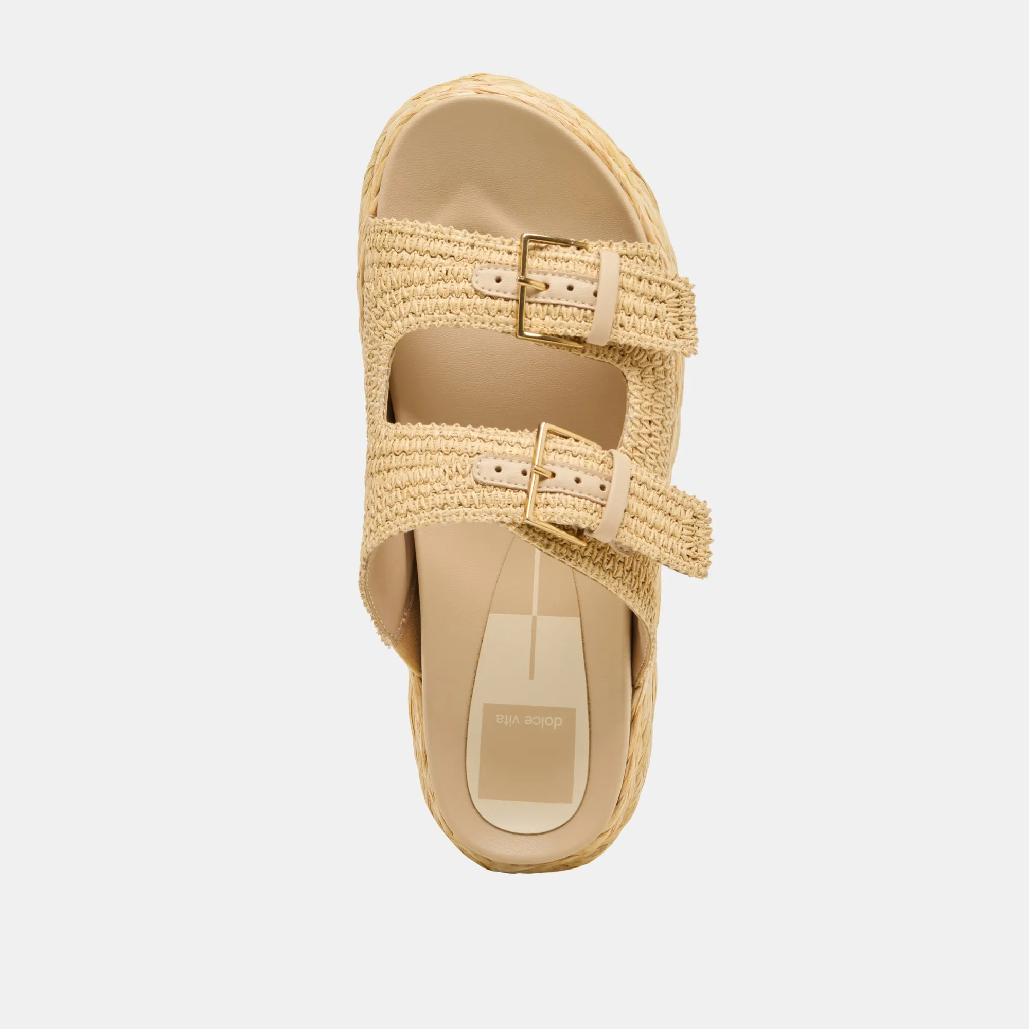 FALYN SANDALS LT NATURAL WOVEN RAFFIA