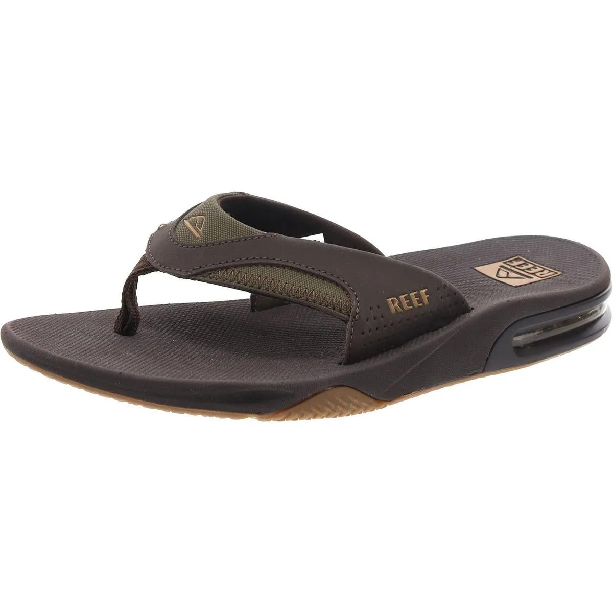 Fanning Mens Solid Bottle Opener Thong Sandals