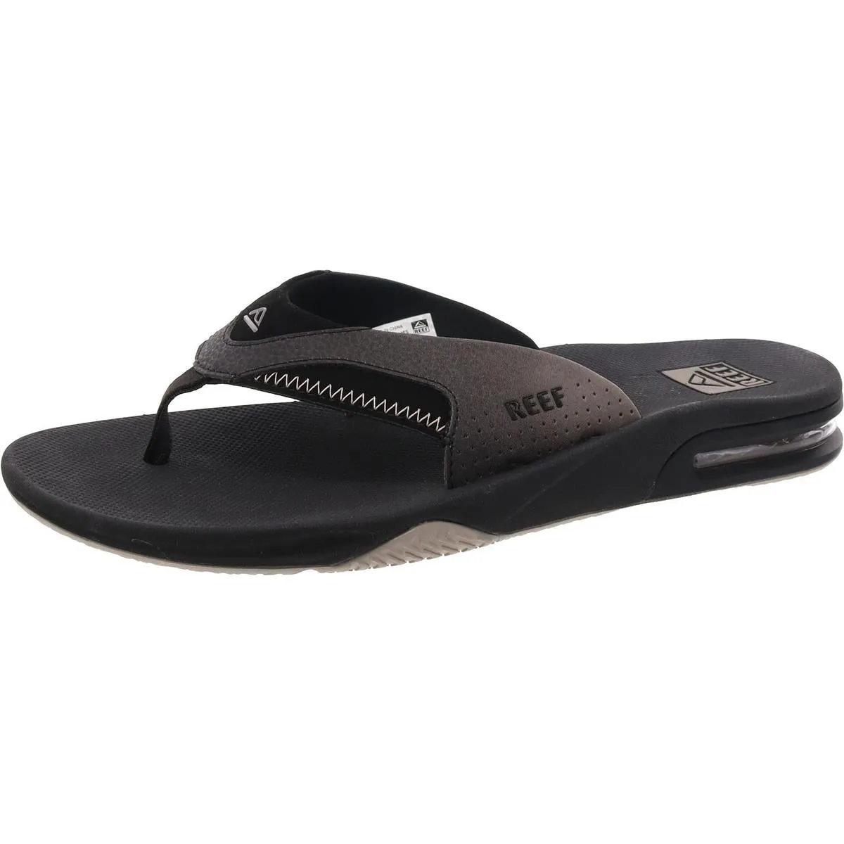 Fanning Mens Solid Bottle Opener Thong Sandals