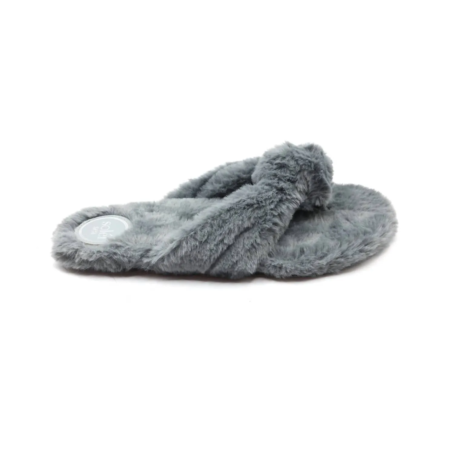Faux Fur Flip Flop In Mink