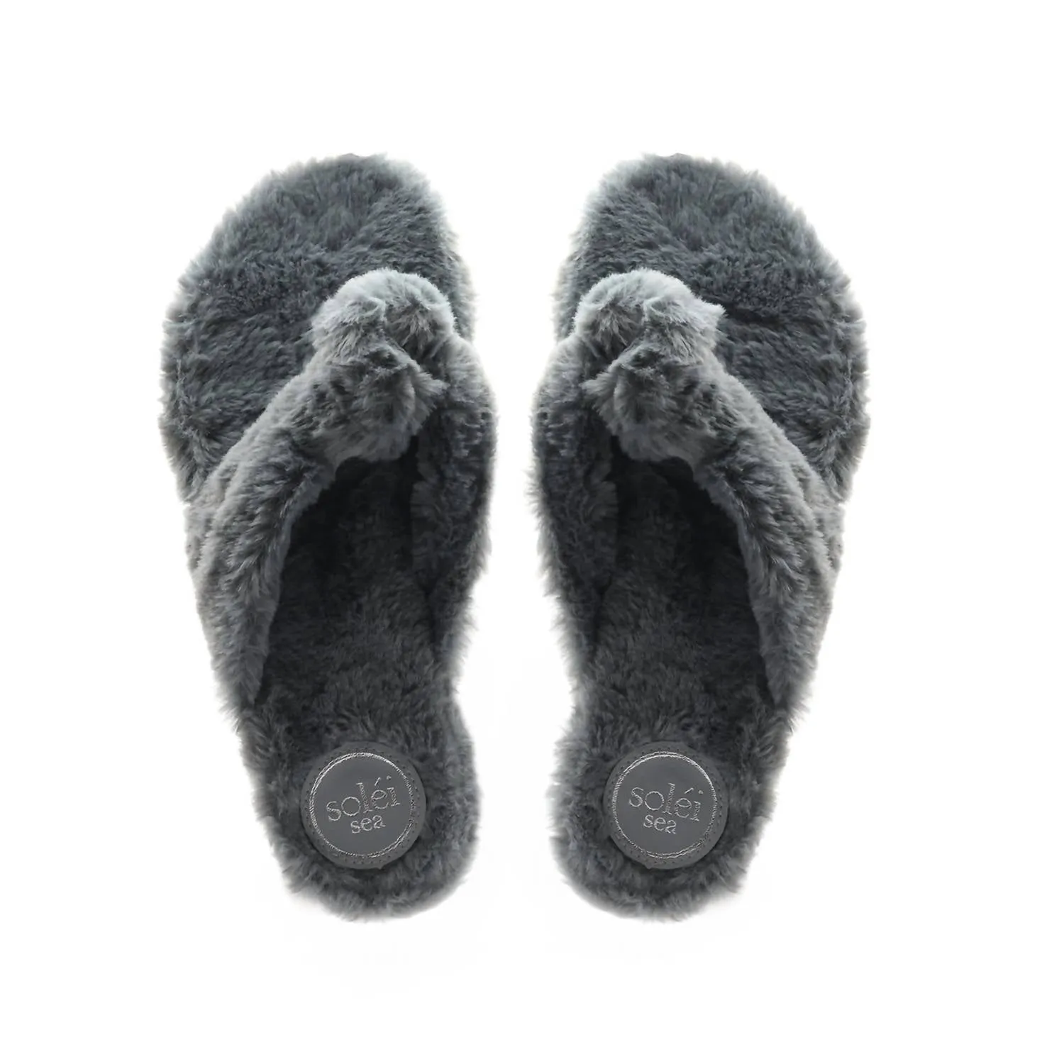 Faux Fur Flip Flop In Mink