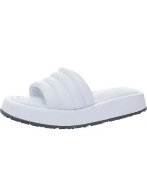 Fergie  Womens Slip On Open Toe Slide Sandals