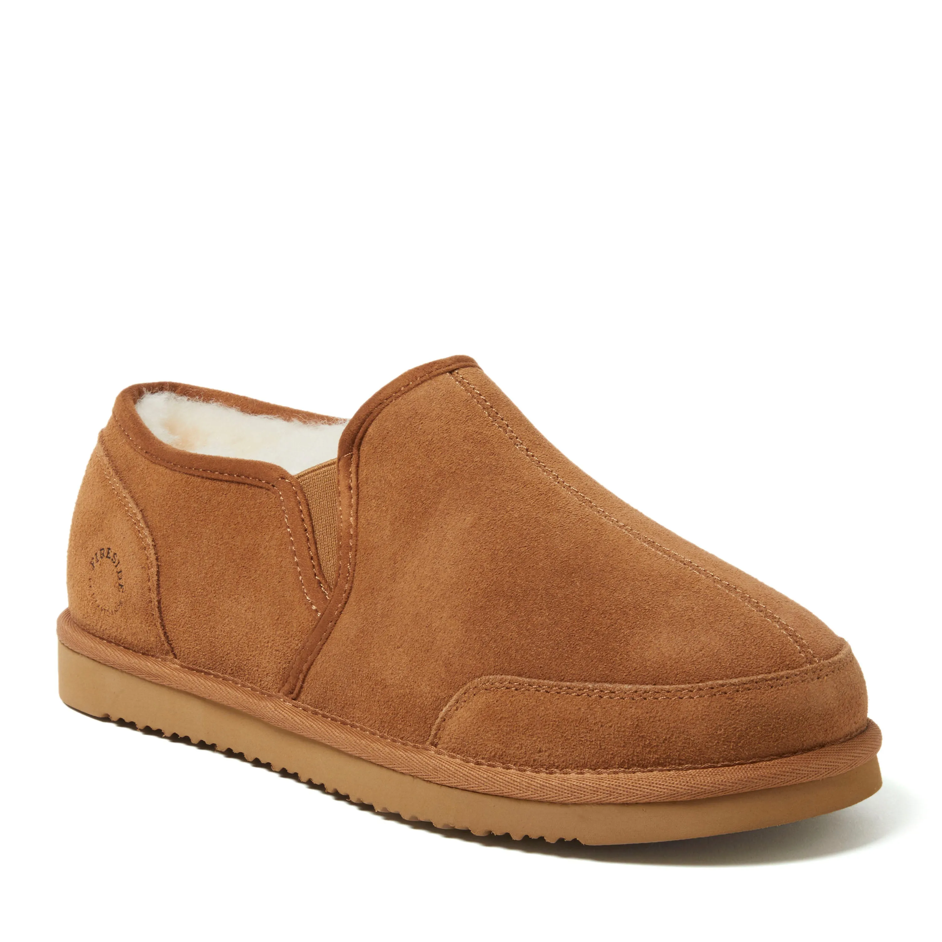 Fireside by Dearfoams Men's Ballarat Genuine Suede Closed Back Slipper