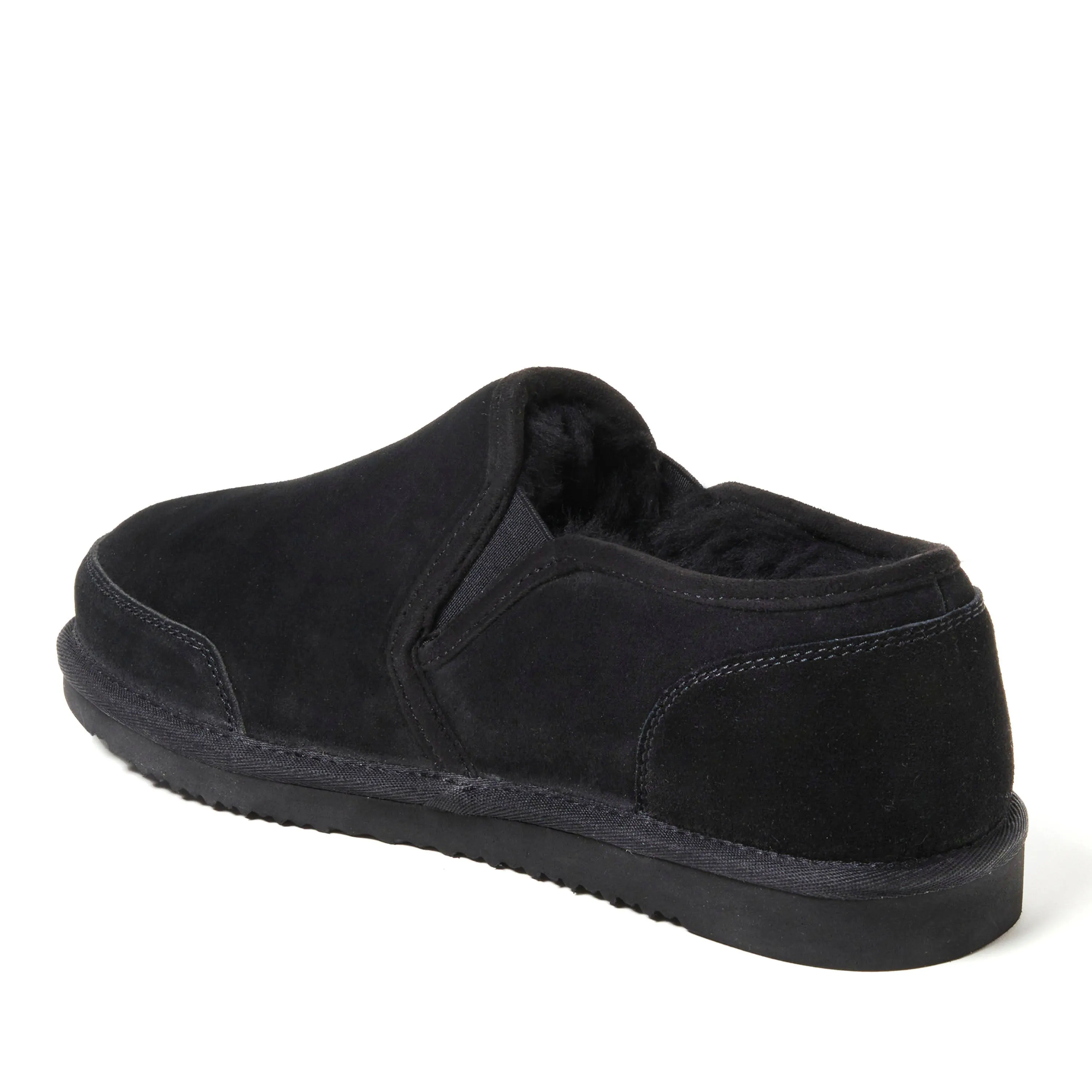 Fireside by Dearfoams Men's Ballarat Genuine Suede Closed Back Slipper