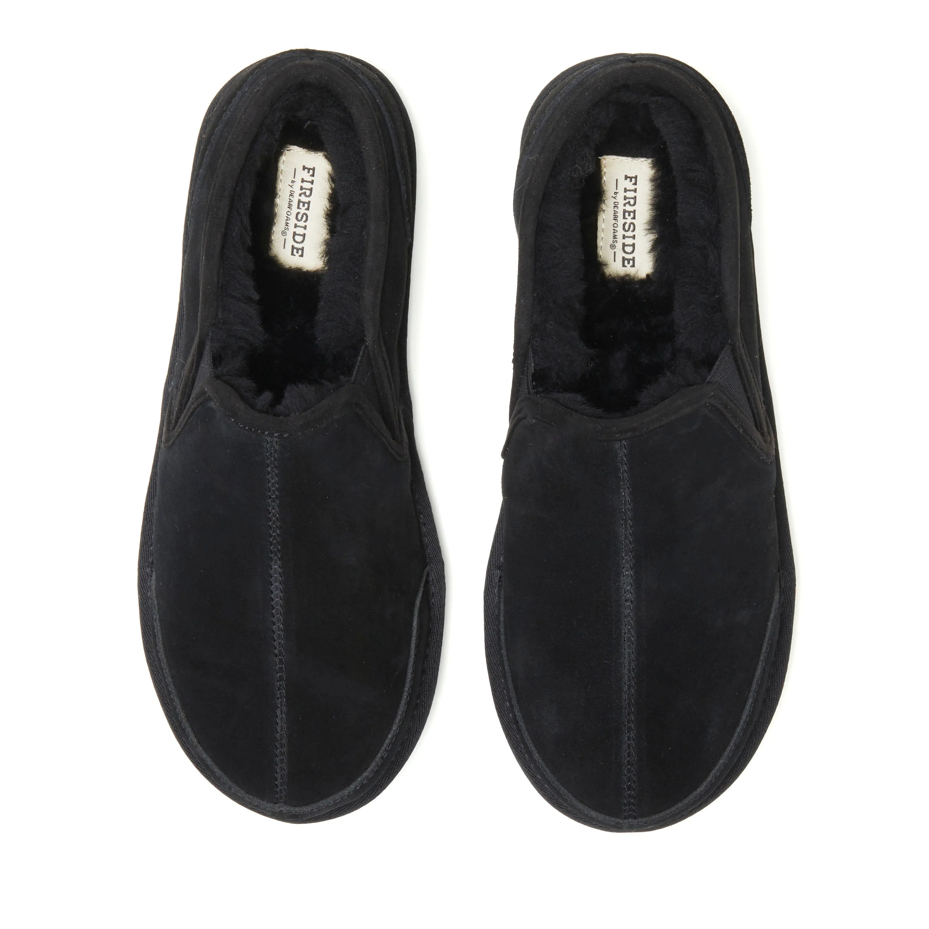 Fireside by Dearfoams Men's Ballarat Genuine Suede Closed Back Slipper