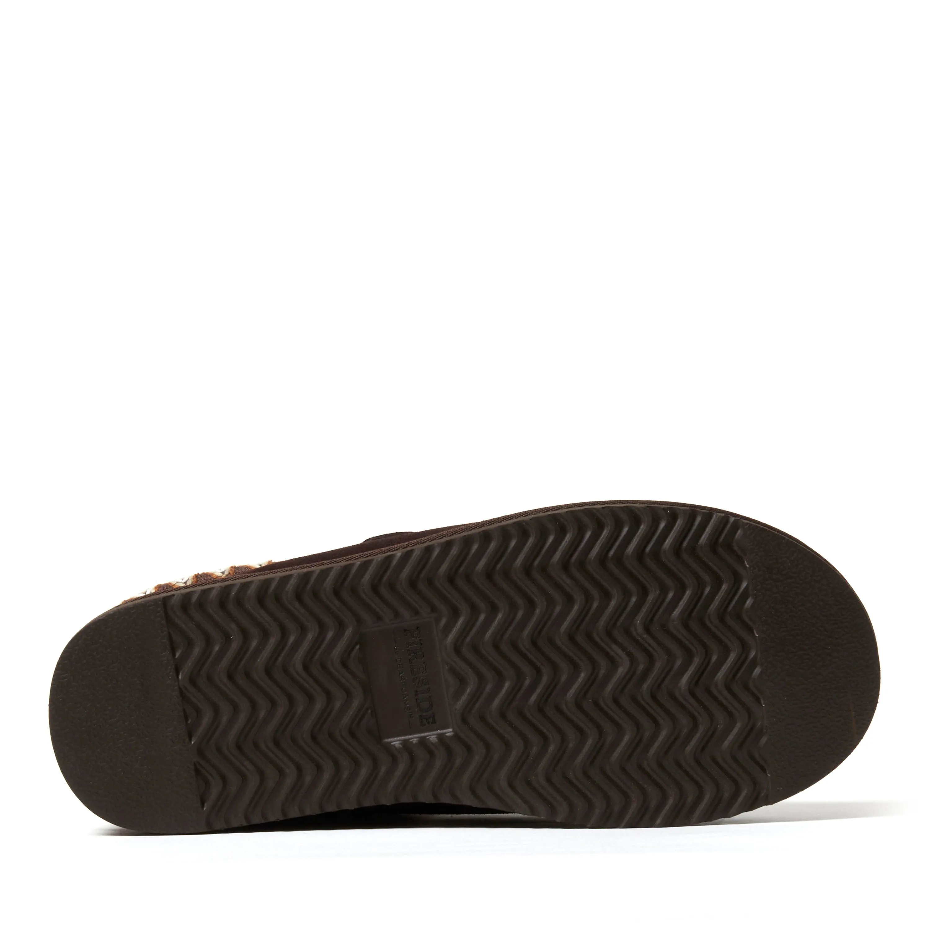 Fireside by Dearfoams Men's Grafton Genuine Shearling Clog Slipper with Taping