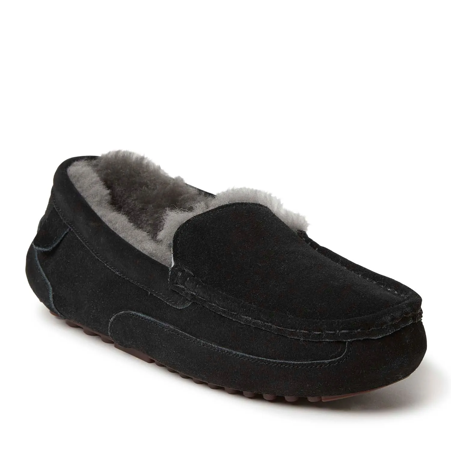 Fireside By Dearfoams Men's Melbourne Genuine Shearling Moccasin