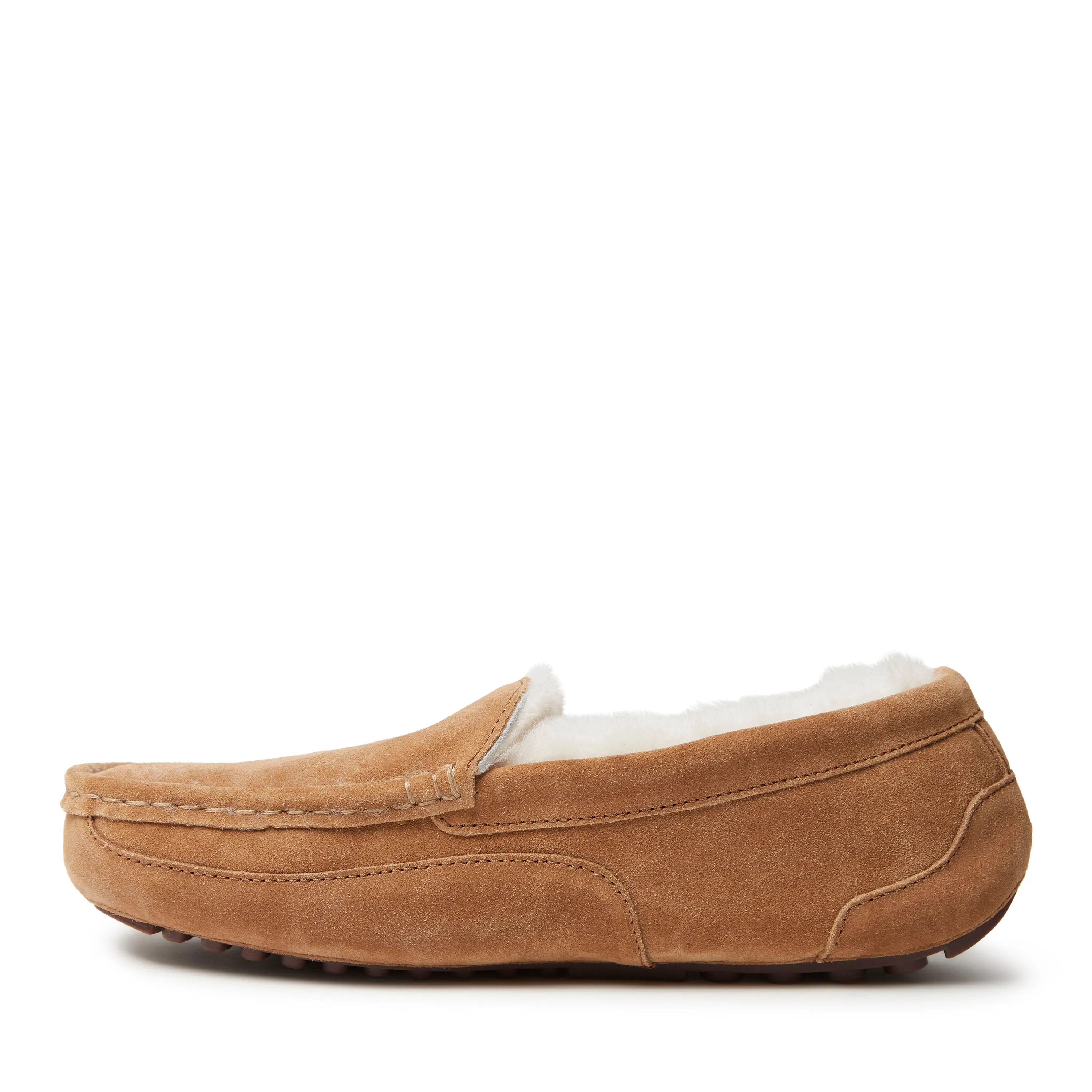 Fireside By Dearfoams Men's Melbourne Genuine Shearling Moccasin