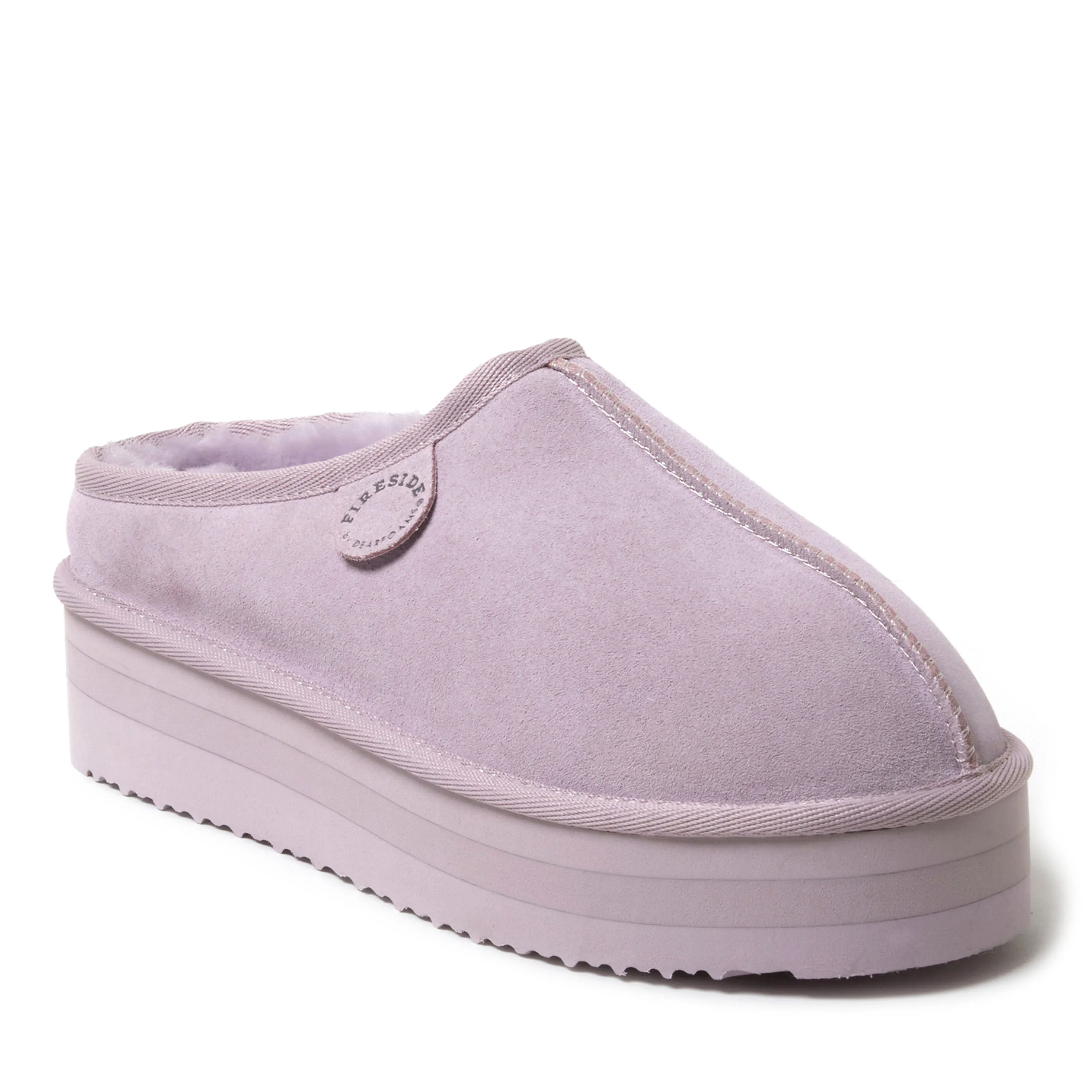 Fireside by Dearfoams Women's Queenstown Genuine Shearling Platform Clog