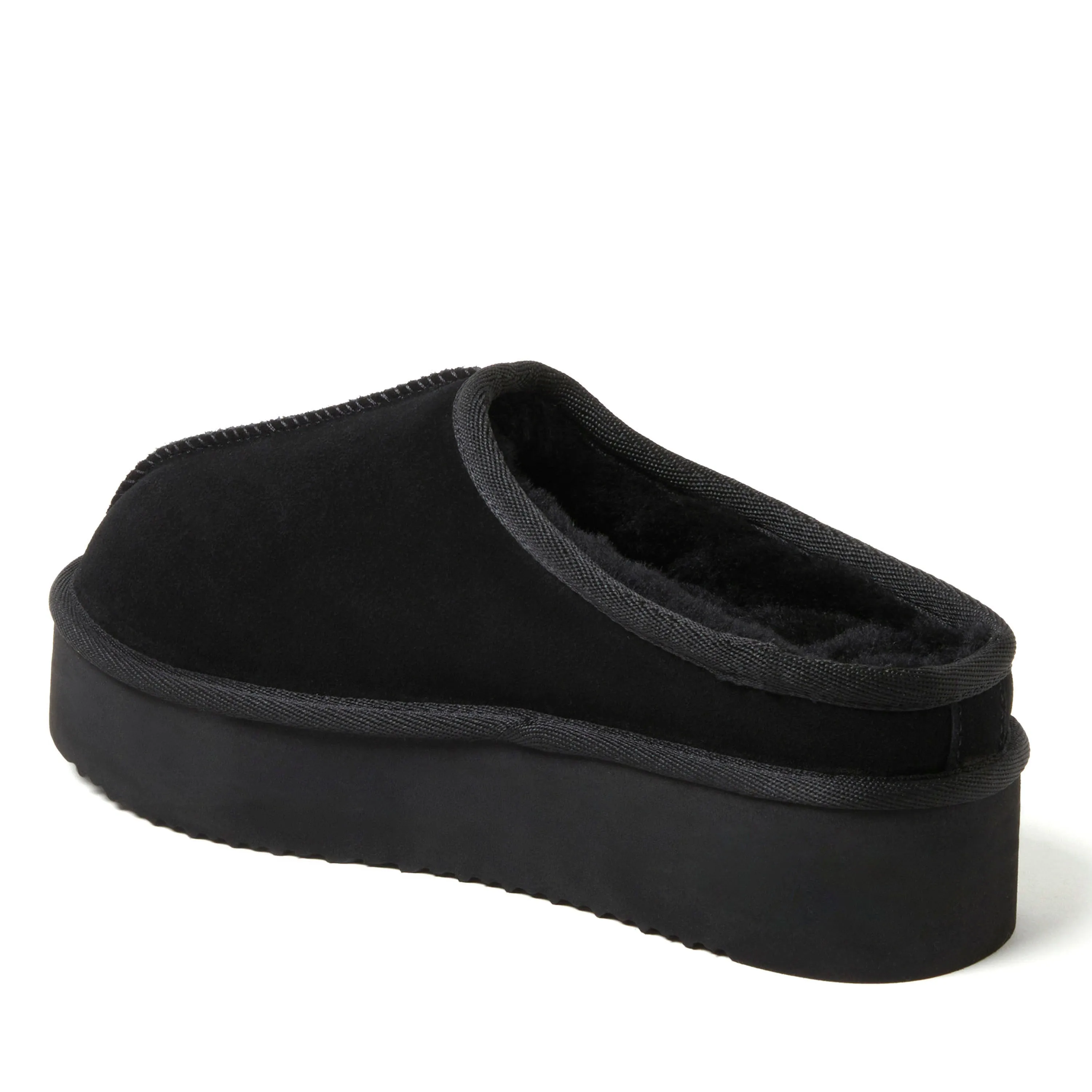 Fireside by Dearfoams Women's Queenstown Genuine Shearling Platform Clog