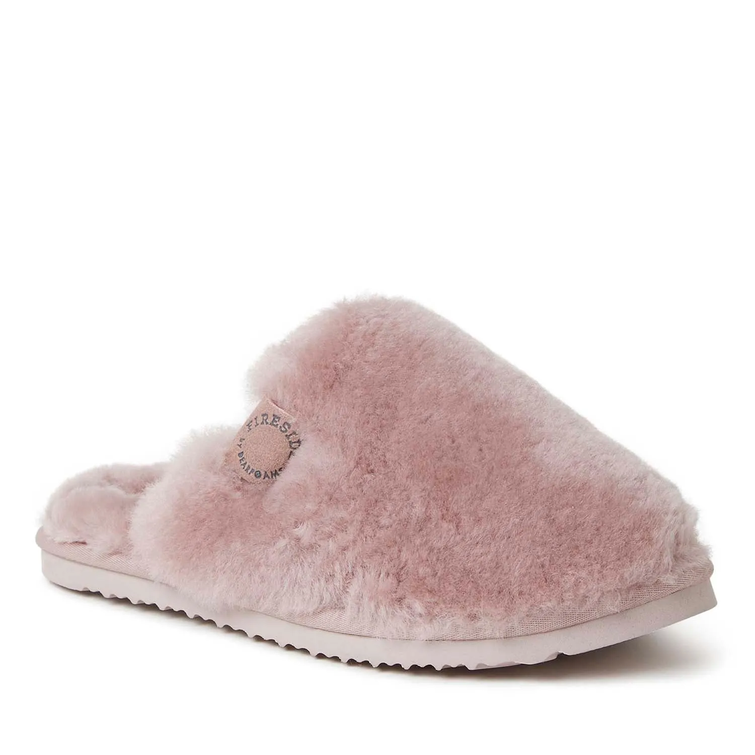 Fireside By Dearfoams Women's Shelly Beach Genuine Shearling Scuff Slippers