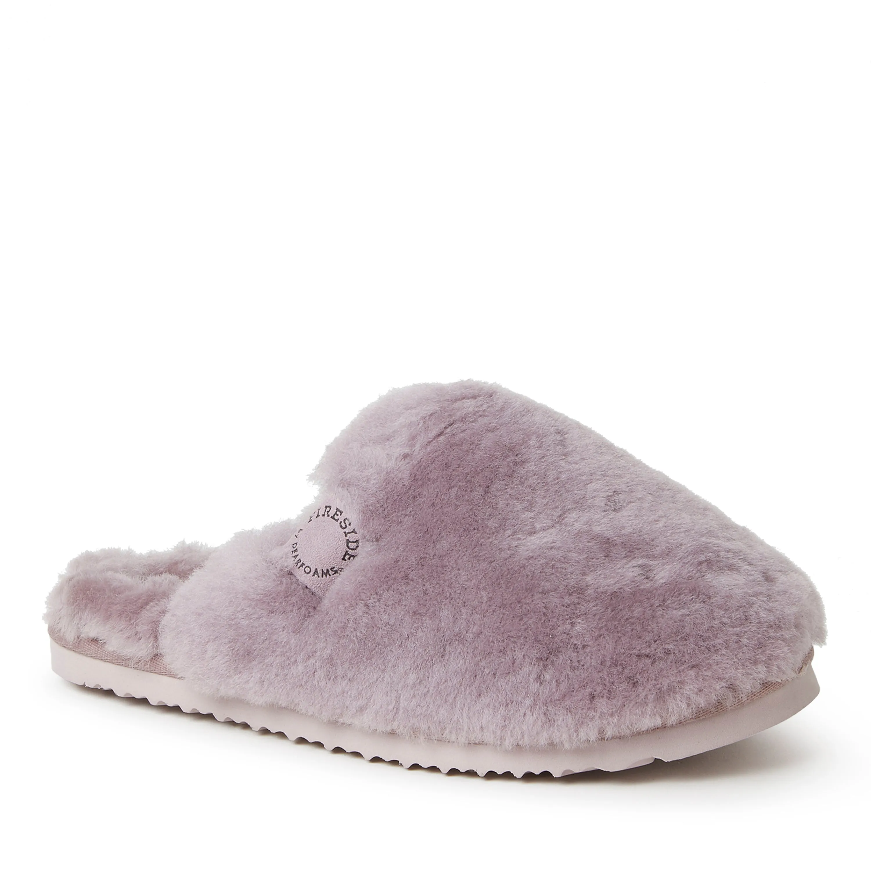 Fireside By Dearfoams Women's Shelly Beach Genuine Shearling Scuff Slippers