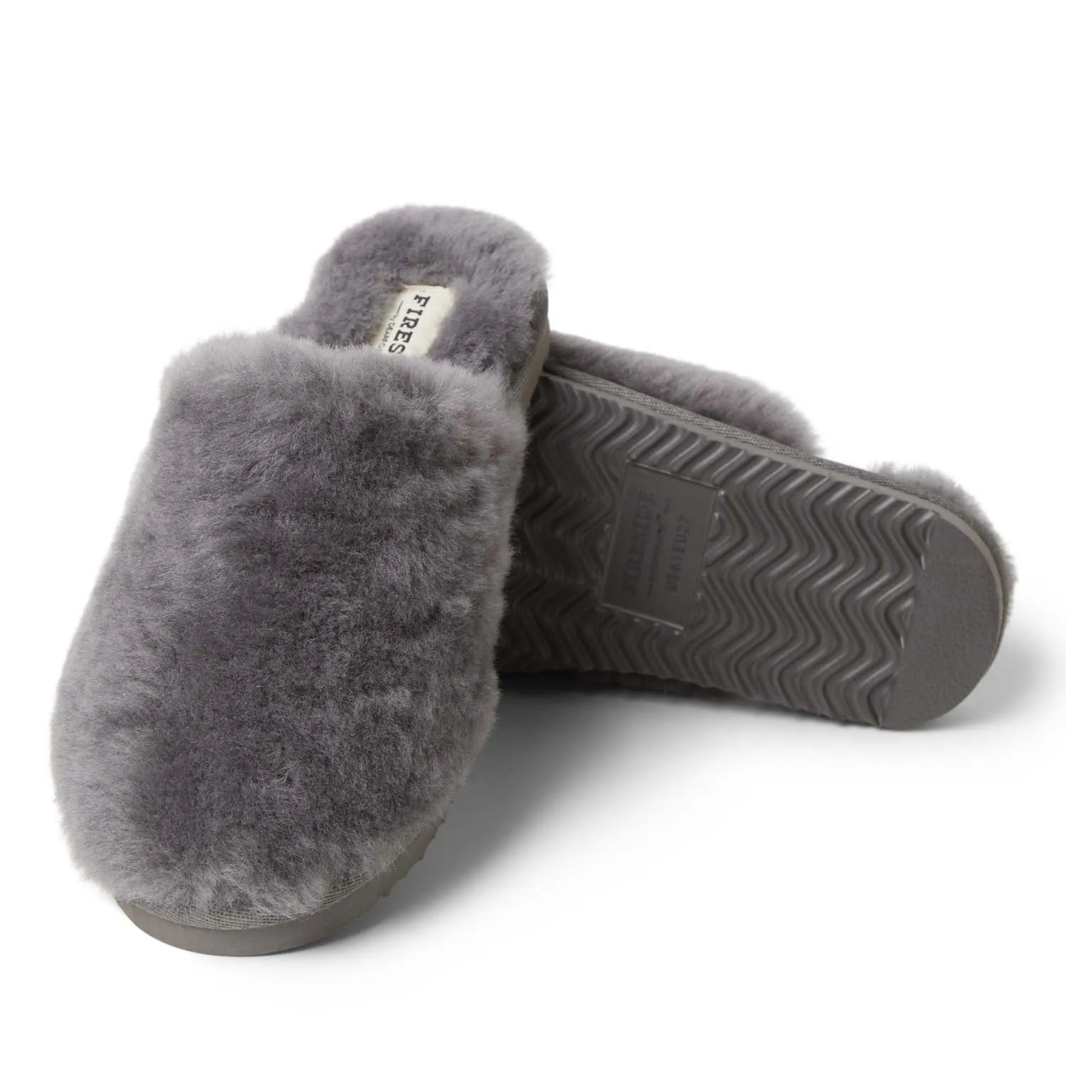 Fireside By Dearfoams Women's Shelly Beach Genuine Shearling Scuff Slippers