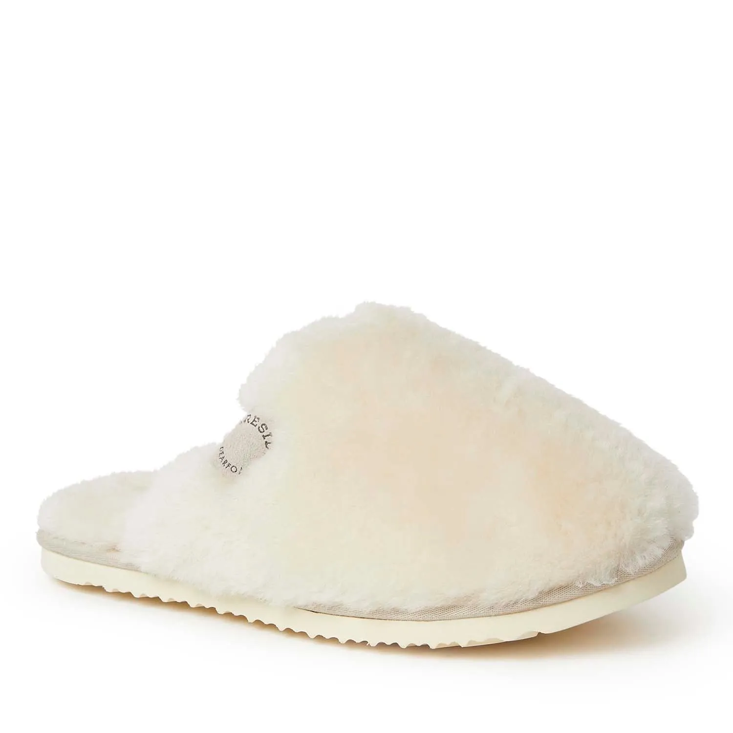 Fireside By Dearfoams Women's Shelly Beach Genuine Shearling Scuff Slippers
