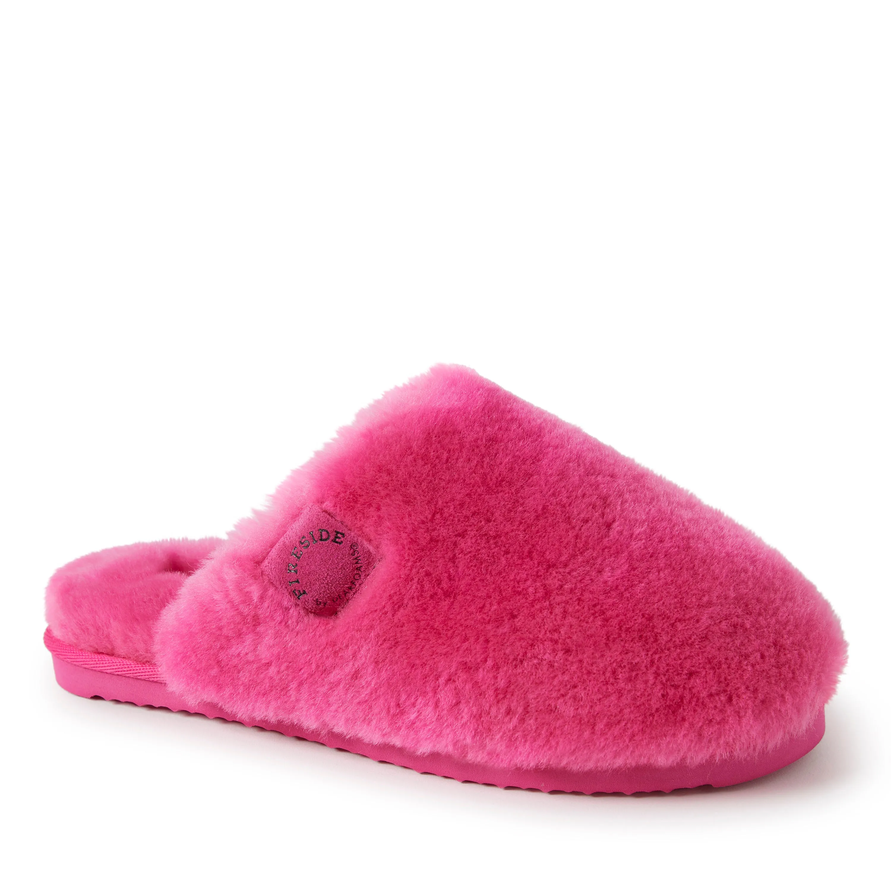 Fireside By Dearfoams Women's Shelly Beach Genuine Shearling Scuff Slippers