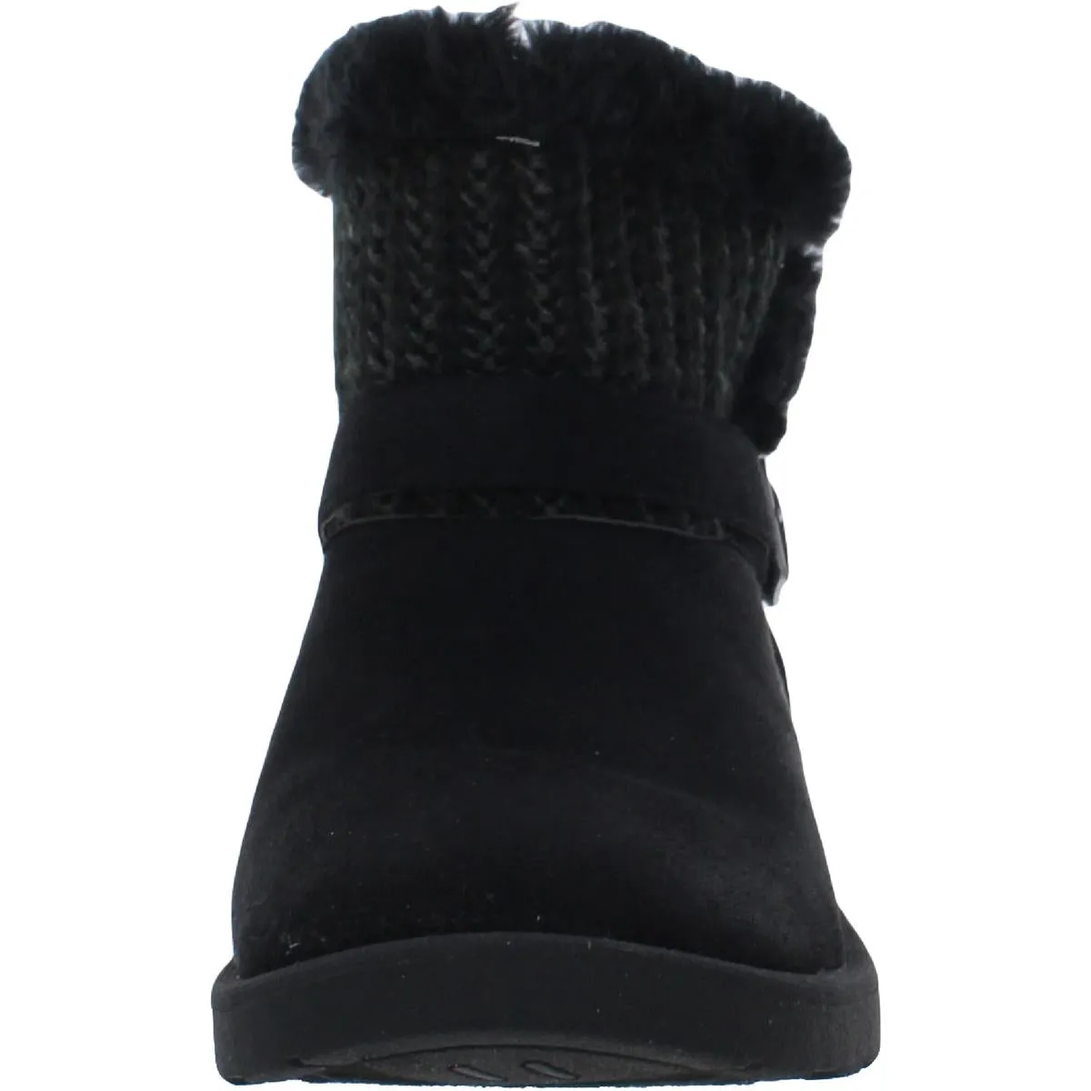 FLURRY Womens Faux Leather Cold Weather Shearling Boots