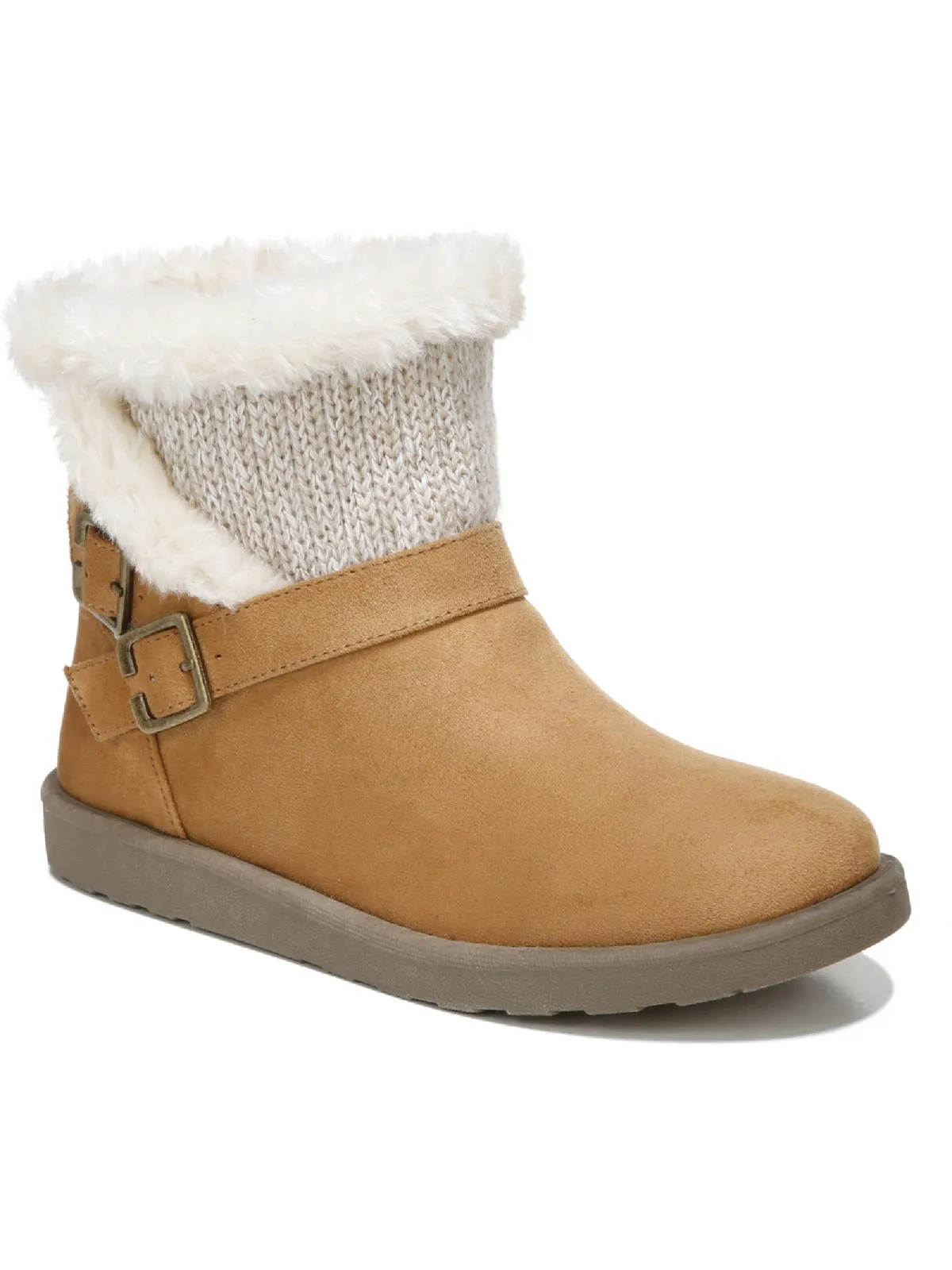 FLURRY Womens Faux Leather Cold Weather Shearling Boots