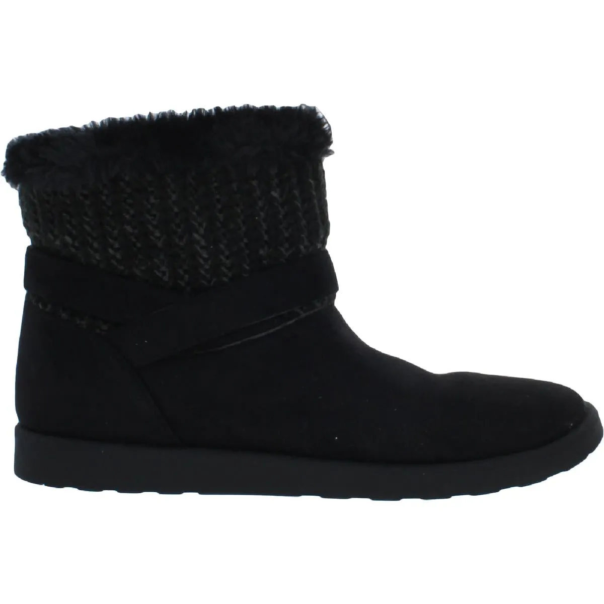 FLURRY Womens Faux Leather Cold Weather Shearling Boots