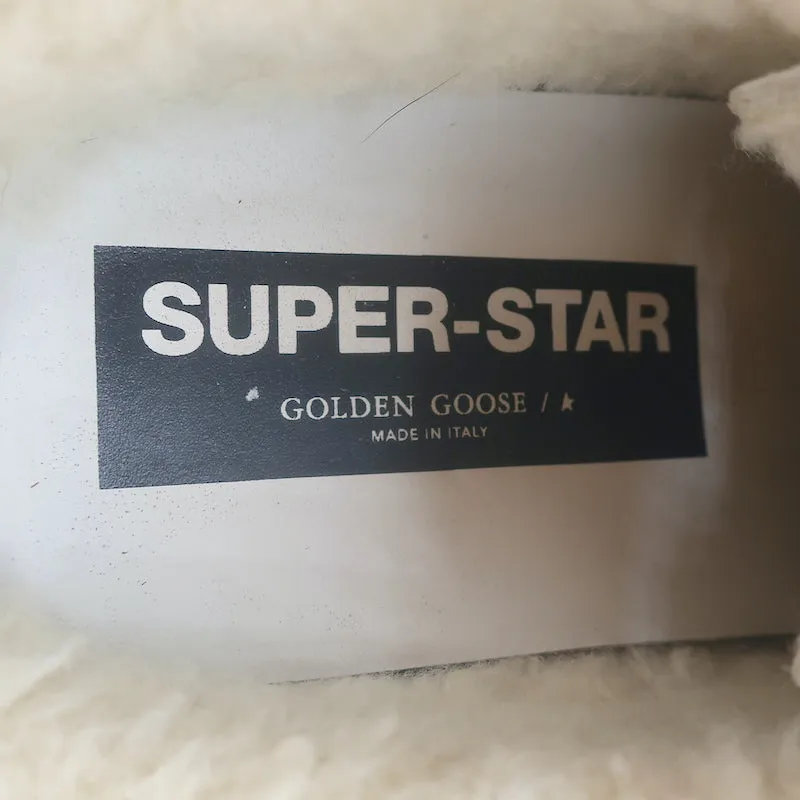 Golden Goose Superstar Sabot Shearling Sneakers Leopard Pony Hair Size 38