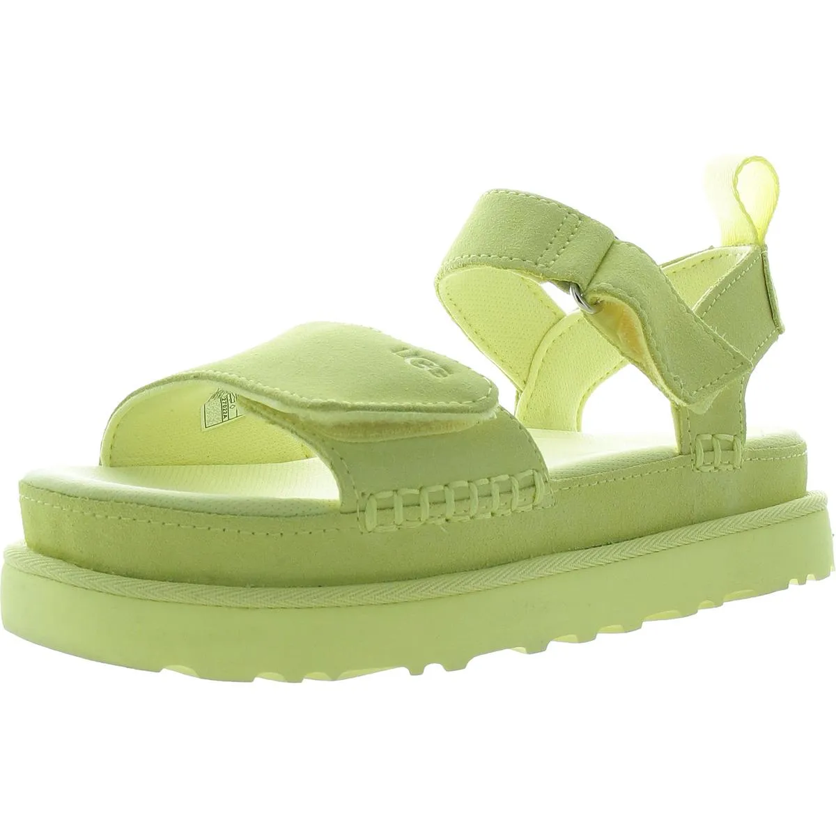 Goldenstar Womens Suede Open Toe Flatform Sandals