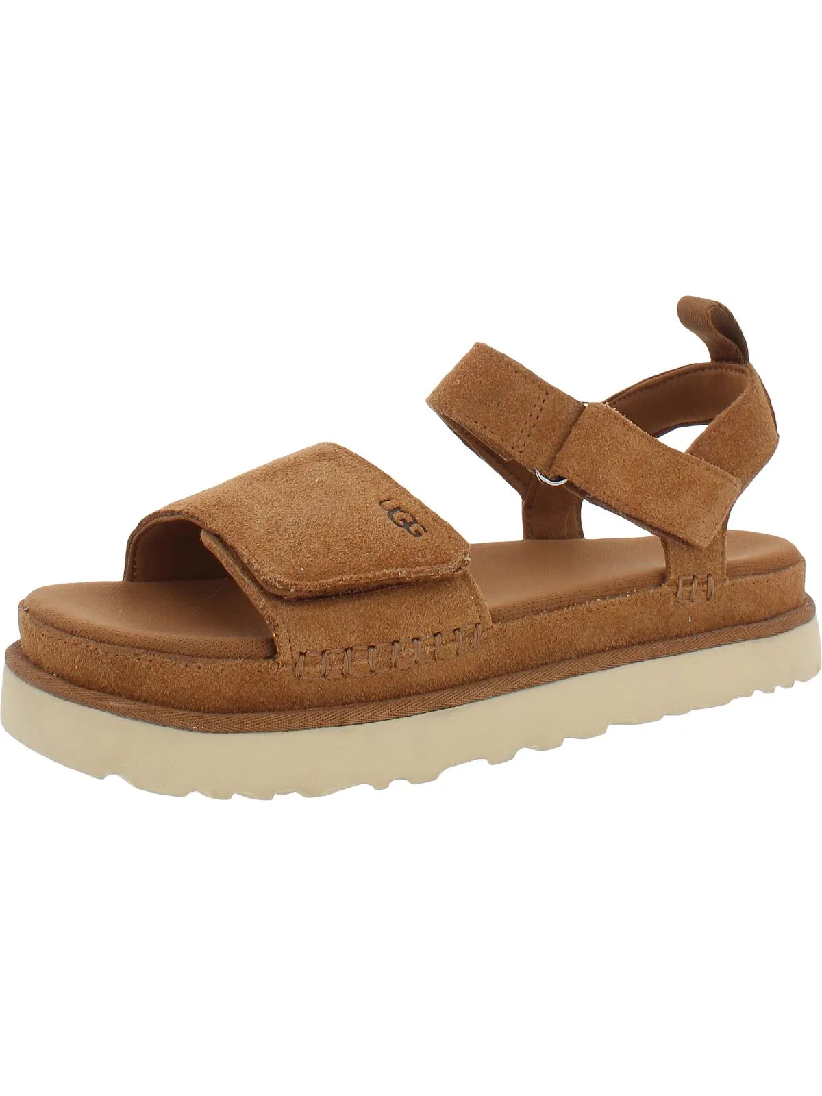 Goldenstar Womens Suede Open Toe Flatform Sandals