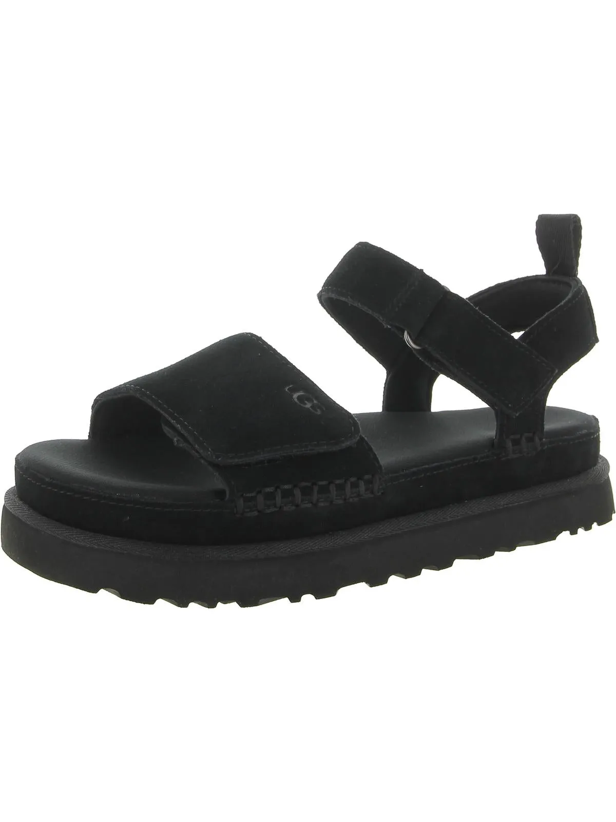 Goldenstar Womens Suede Open Toe Flatform Sandals